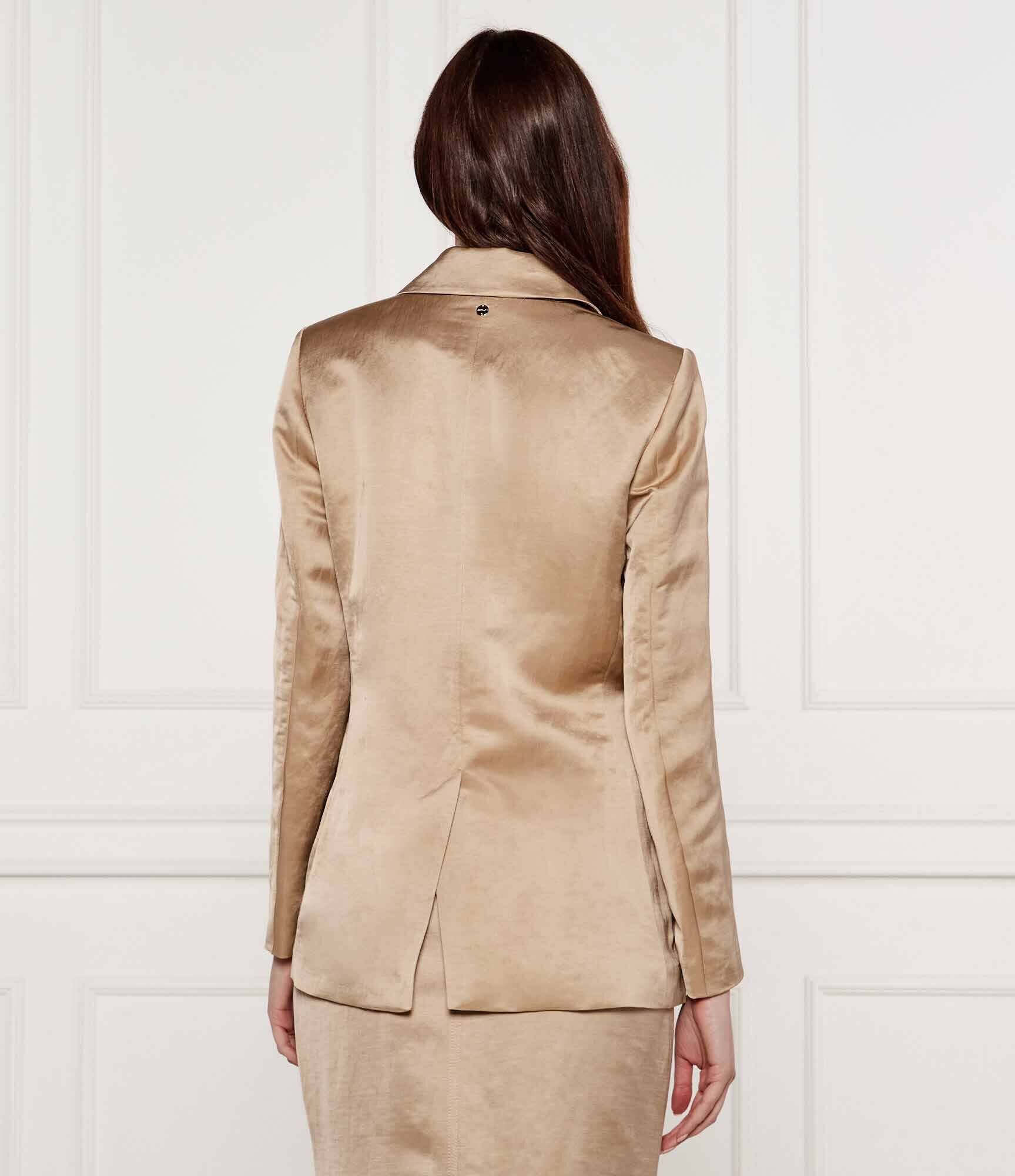 Marc Cain De satin sacou | Slim Fit | cu adaos de in