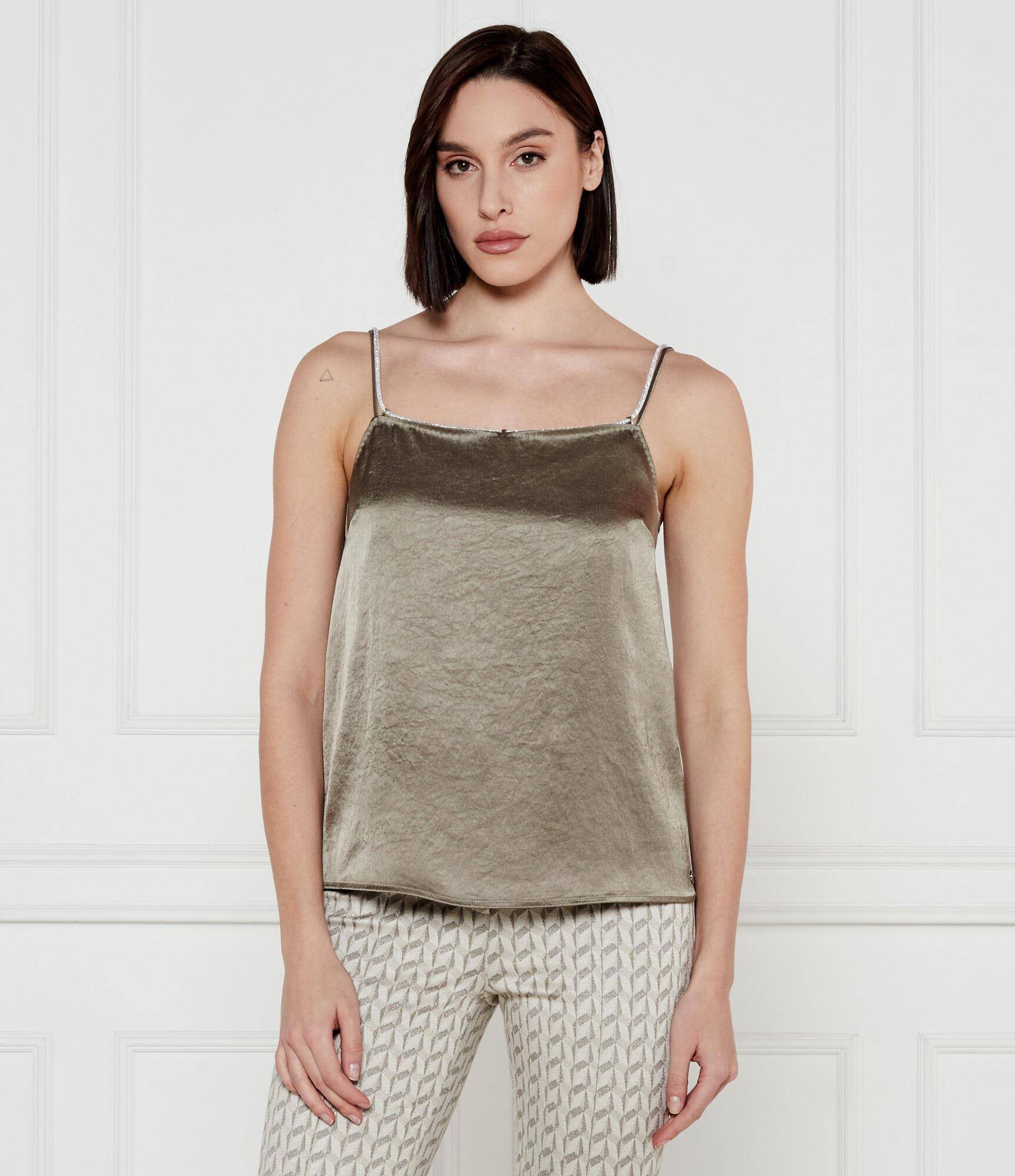 Marc Cain De satin top | Regular Fit