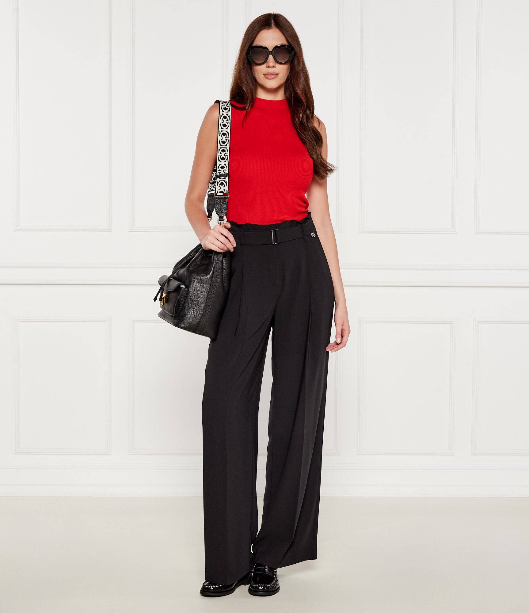 Marc Cain Pantaloni cu cordon | Relaxed fit