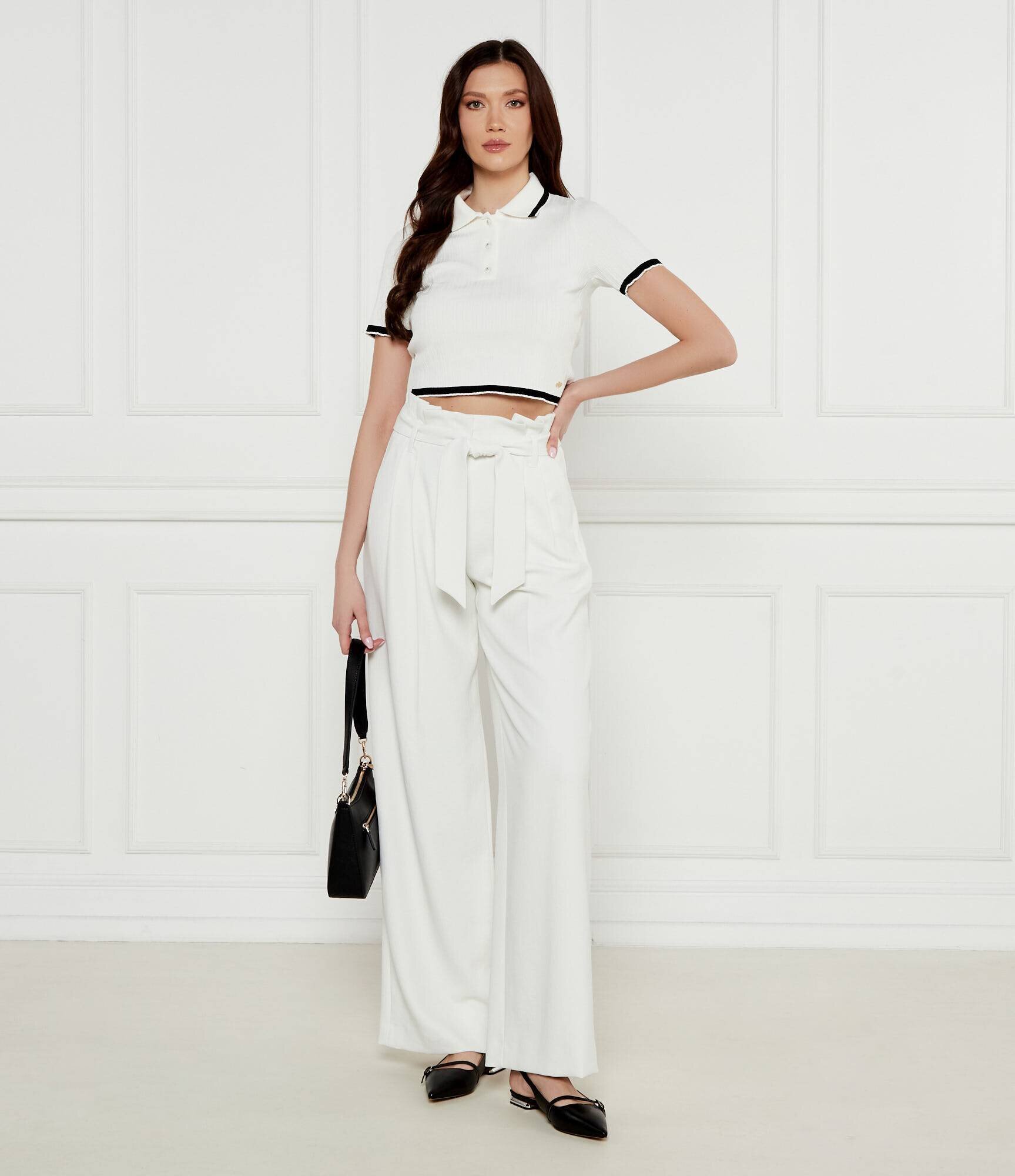Marc Cain Pantaloni cu cordon WICHITA | flare fit