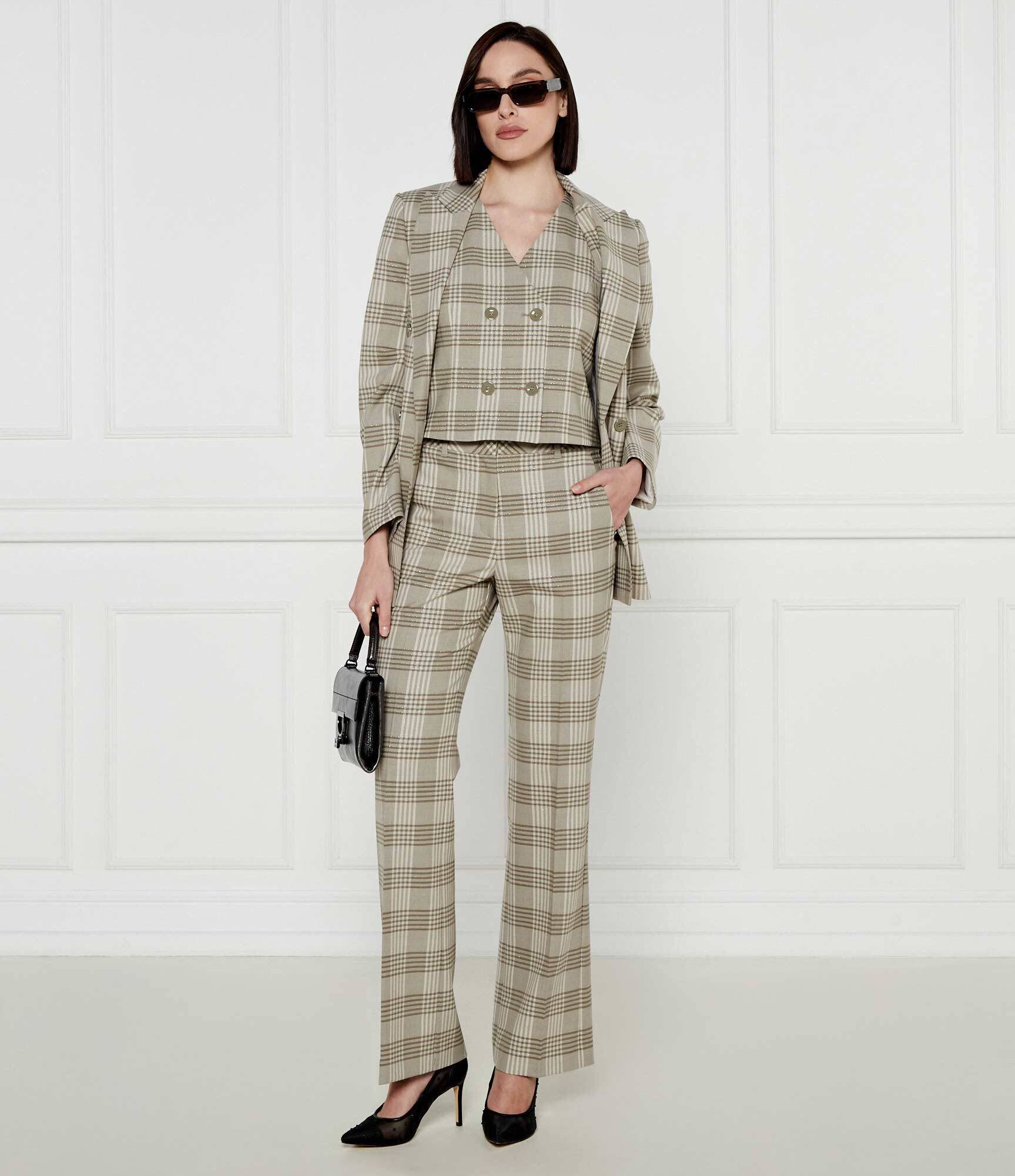 Marc Cain Pantaloni | flare fit cu adaos de lână