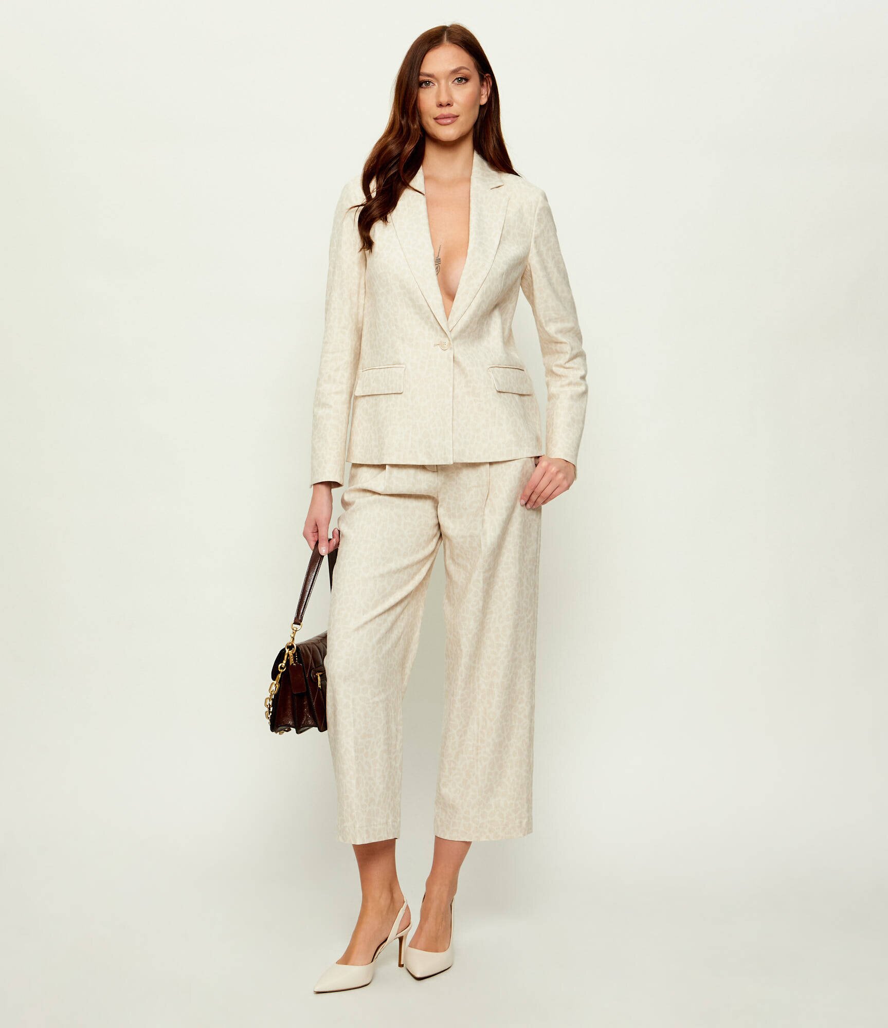 Marc Cain Pantaloni | Loose fit | cu adaos de in