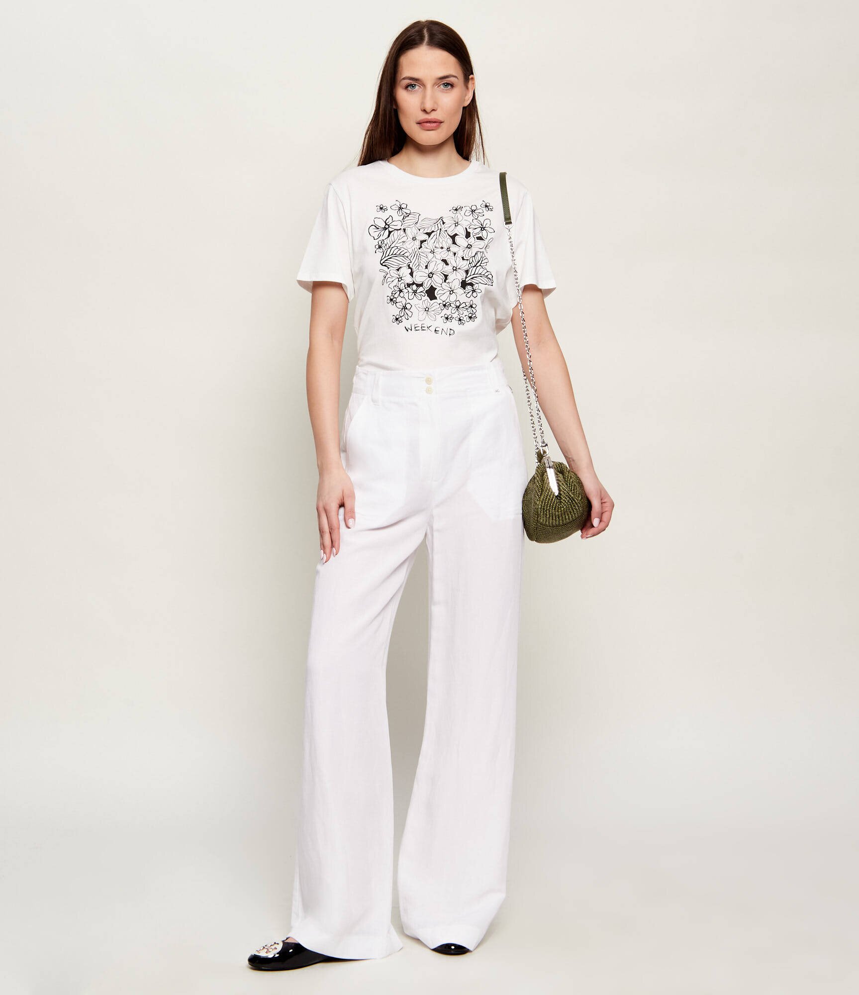 Marc Cain Pantaloni | Loose fit | cu adaos de in