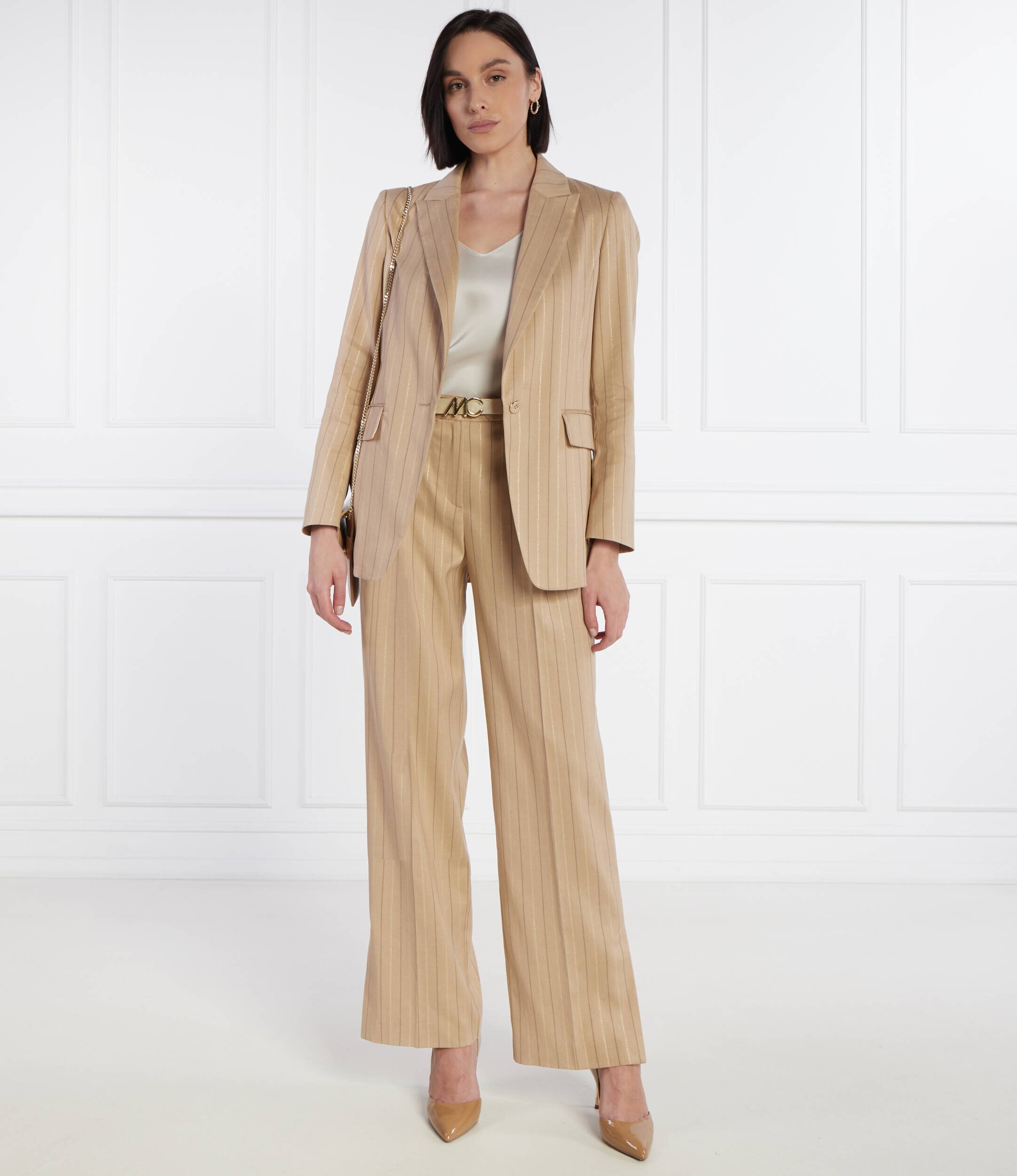 Marc Cain Pantaloni | Loose fit | cu adaos de in