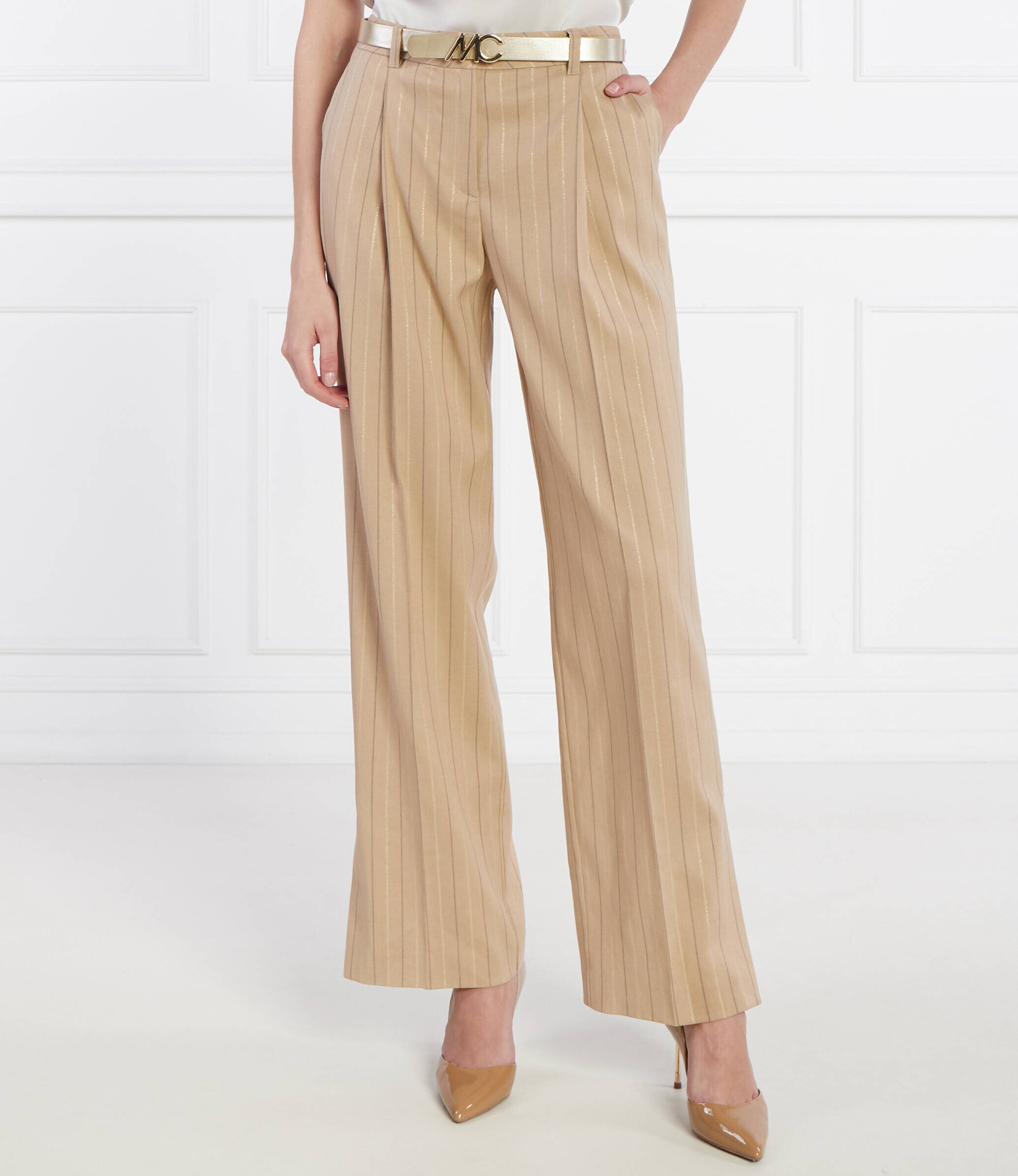 Marc Cain Pantaloni | Loose fit | cu adaos de in