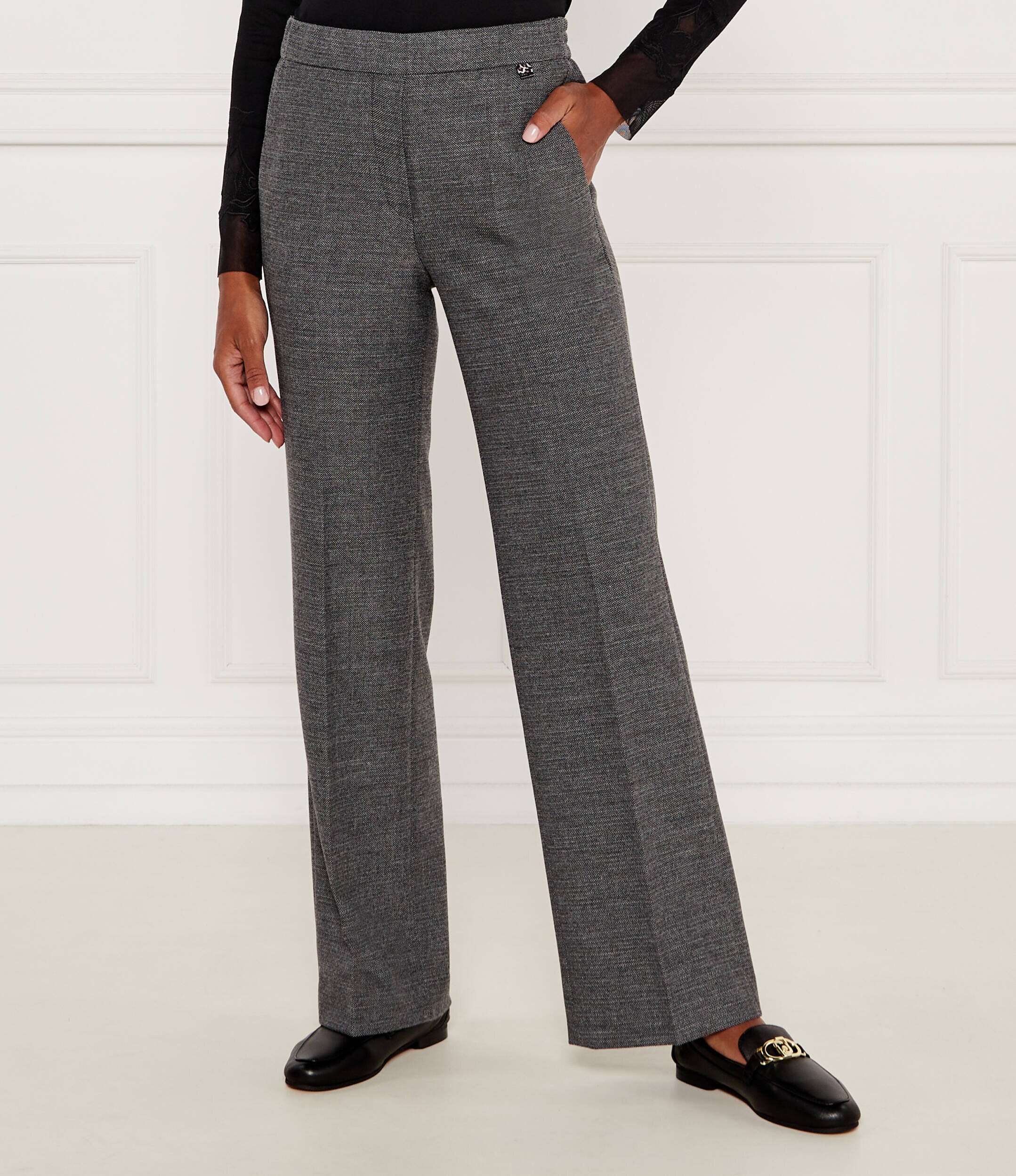 Marc Cain Pantaloni | regular fit cu adaos de lână