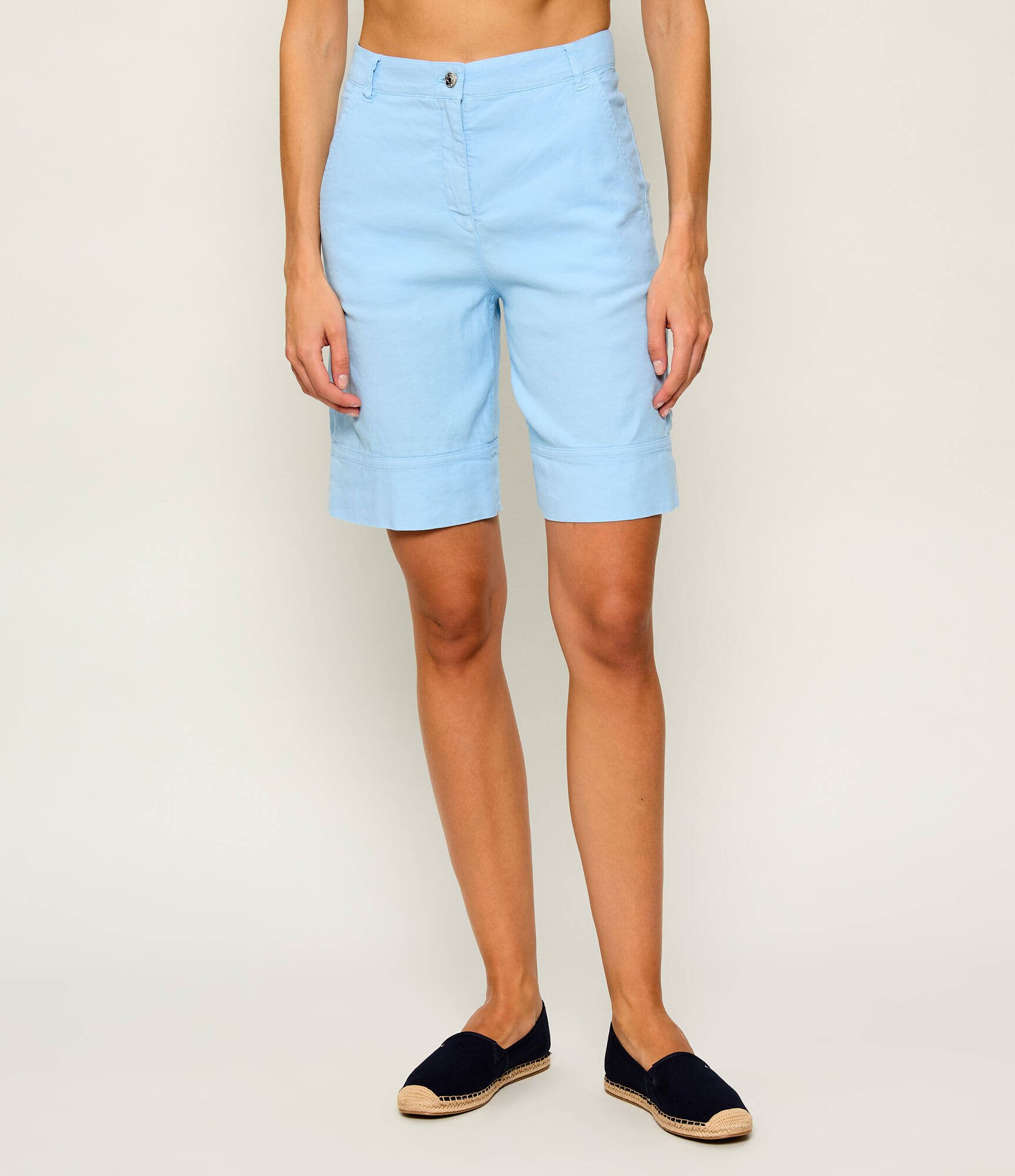 Marc Cain Pantaloni scurți | regular fit | cu adaos de in