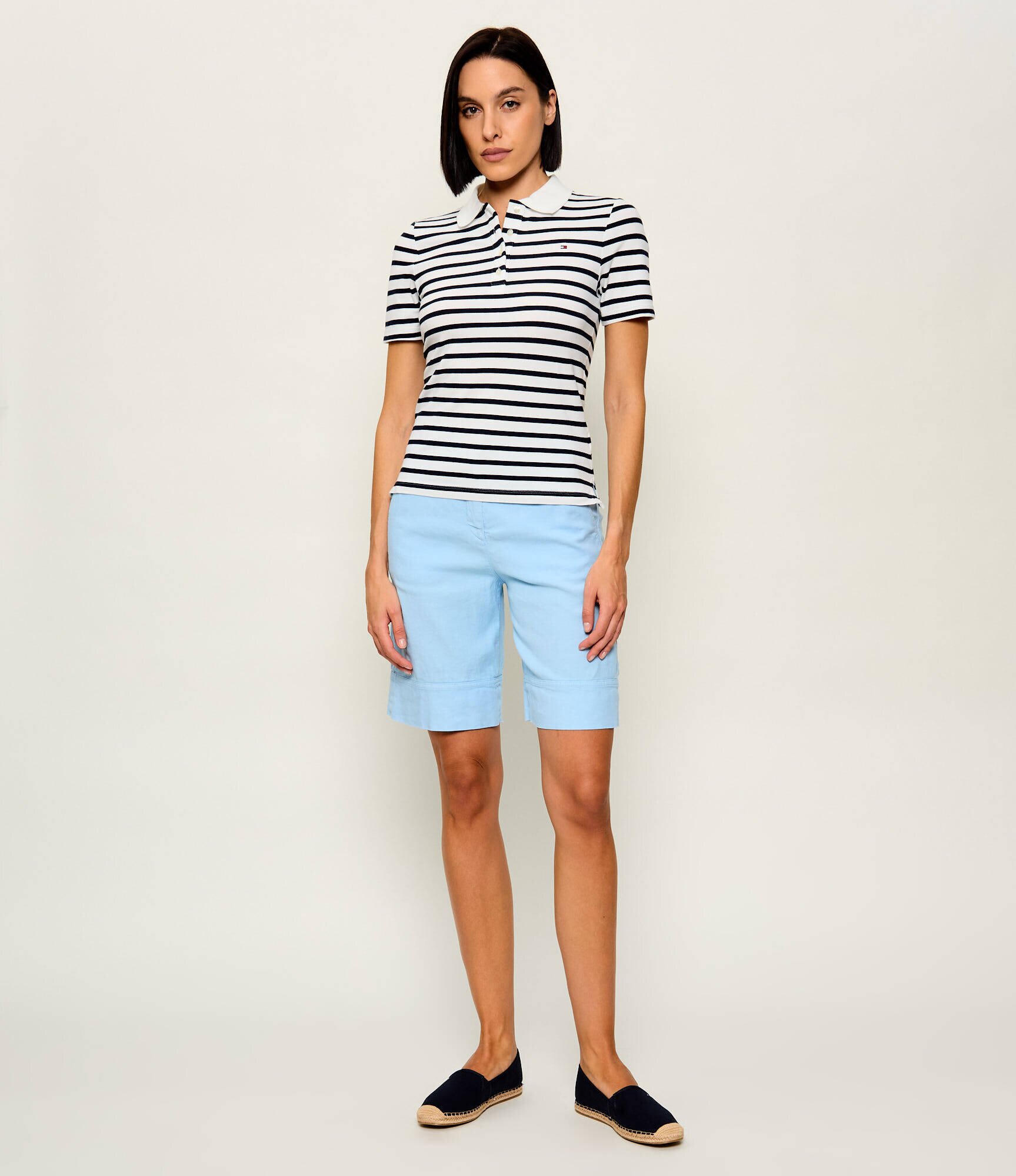 Marc Cain Pantaloni scurți | regular fit | cu adaos de in