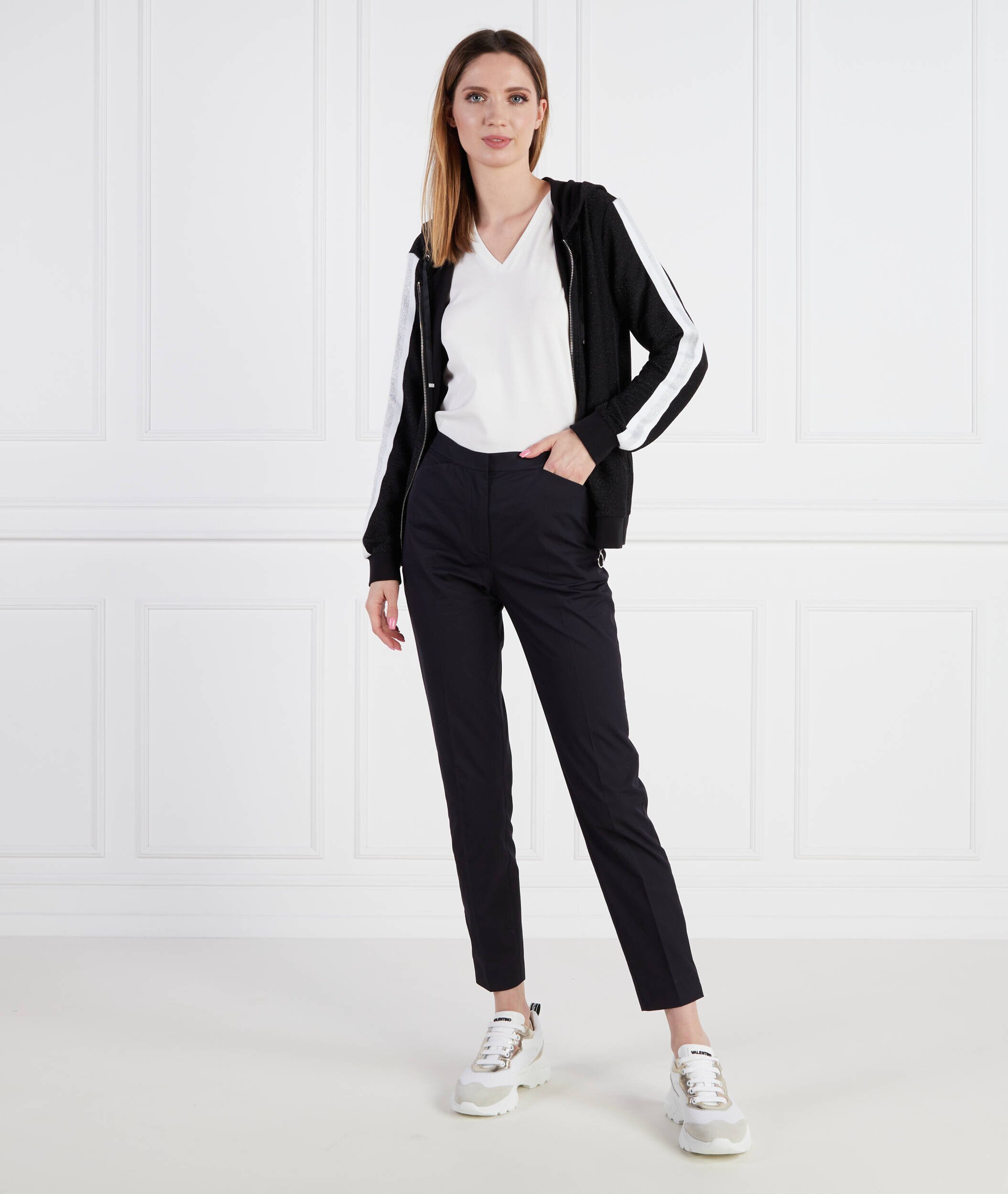 Marc Cain Pantaloni | Straight fit | high waist