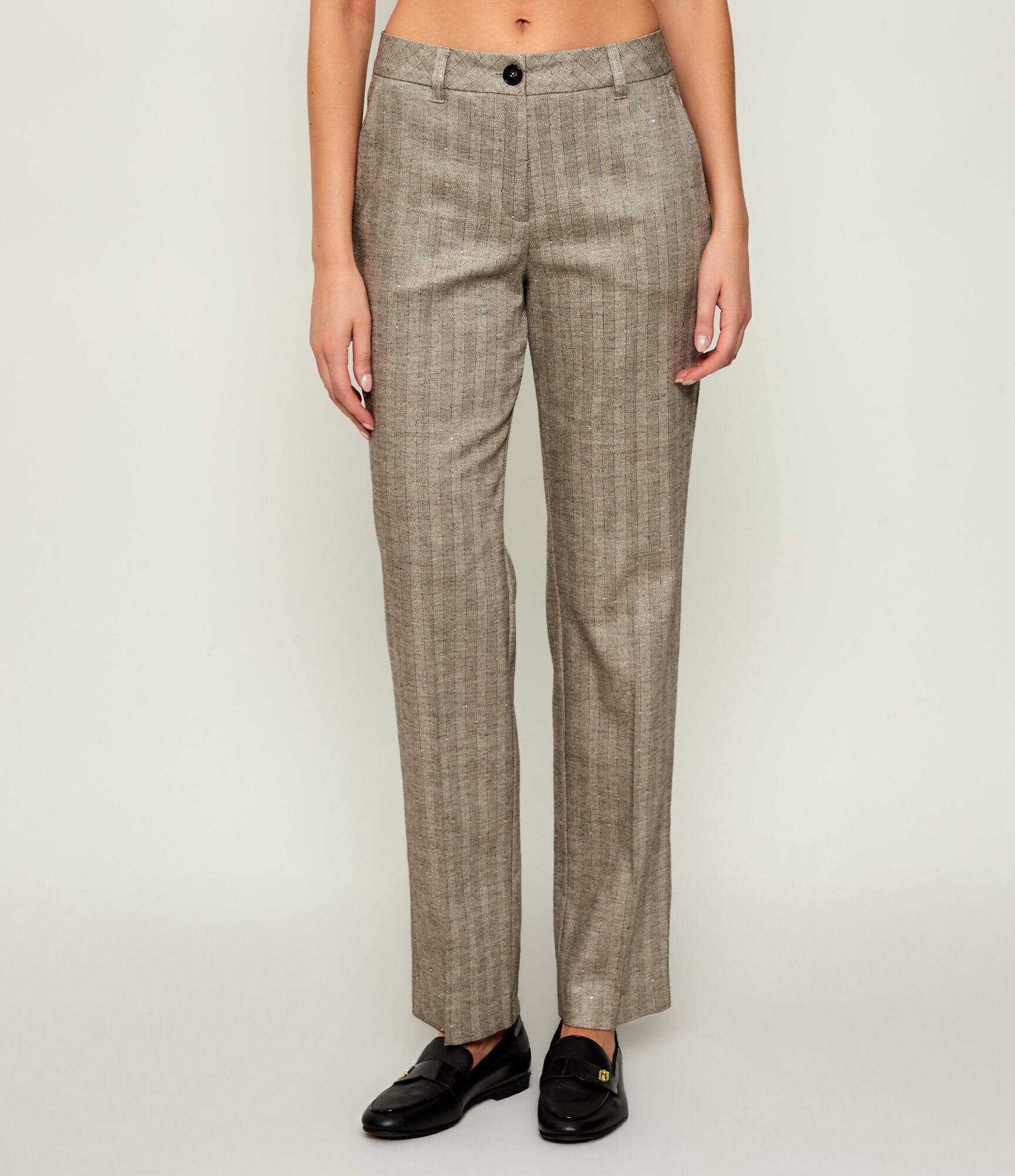 Marc Cain Pantaloni țigarete | regular fit cu adaos de lână