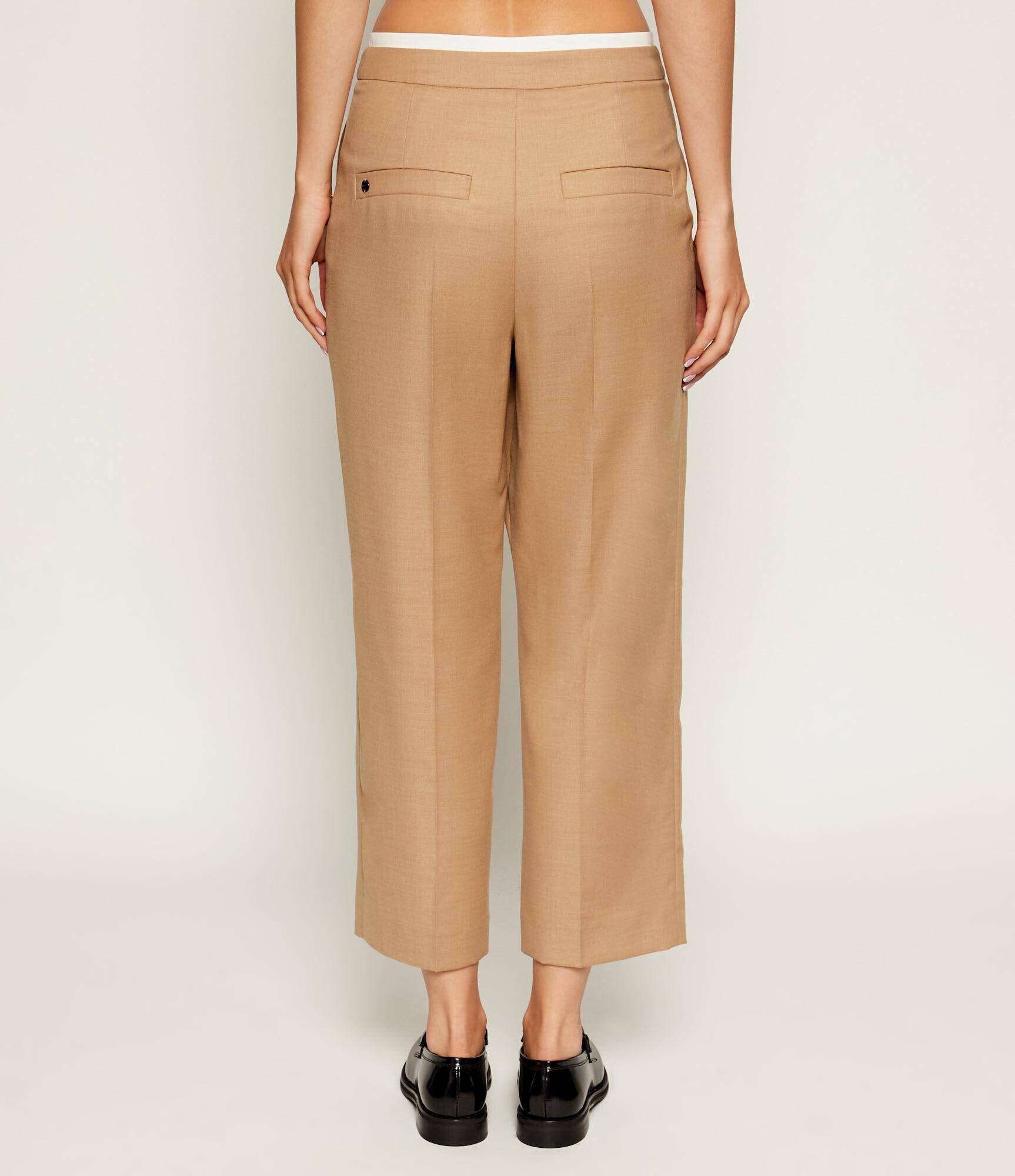 Marc Cain Pantaloni WELS | Loose fit cu adaos de lână