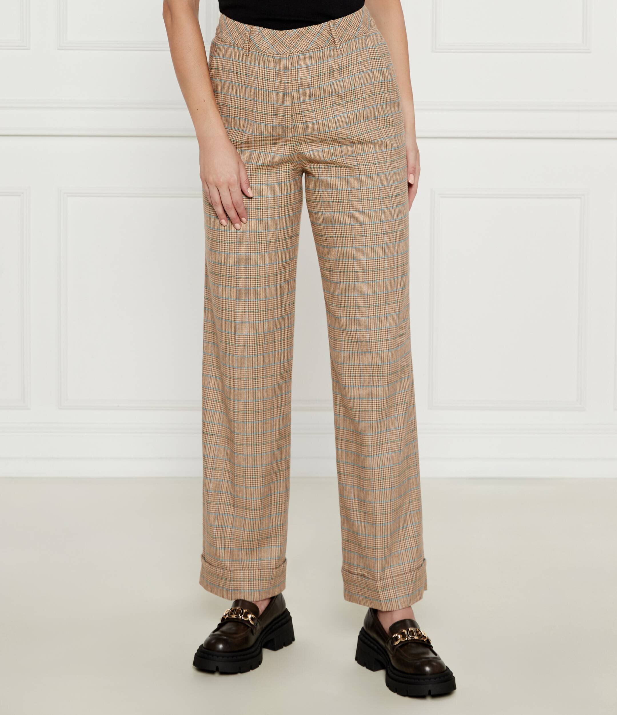 Marc Cain Pantaloni Wukari| flare fit cu adaos de lână