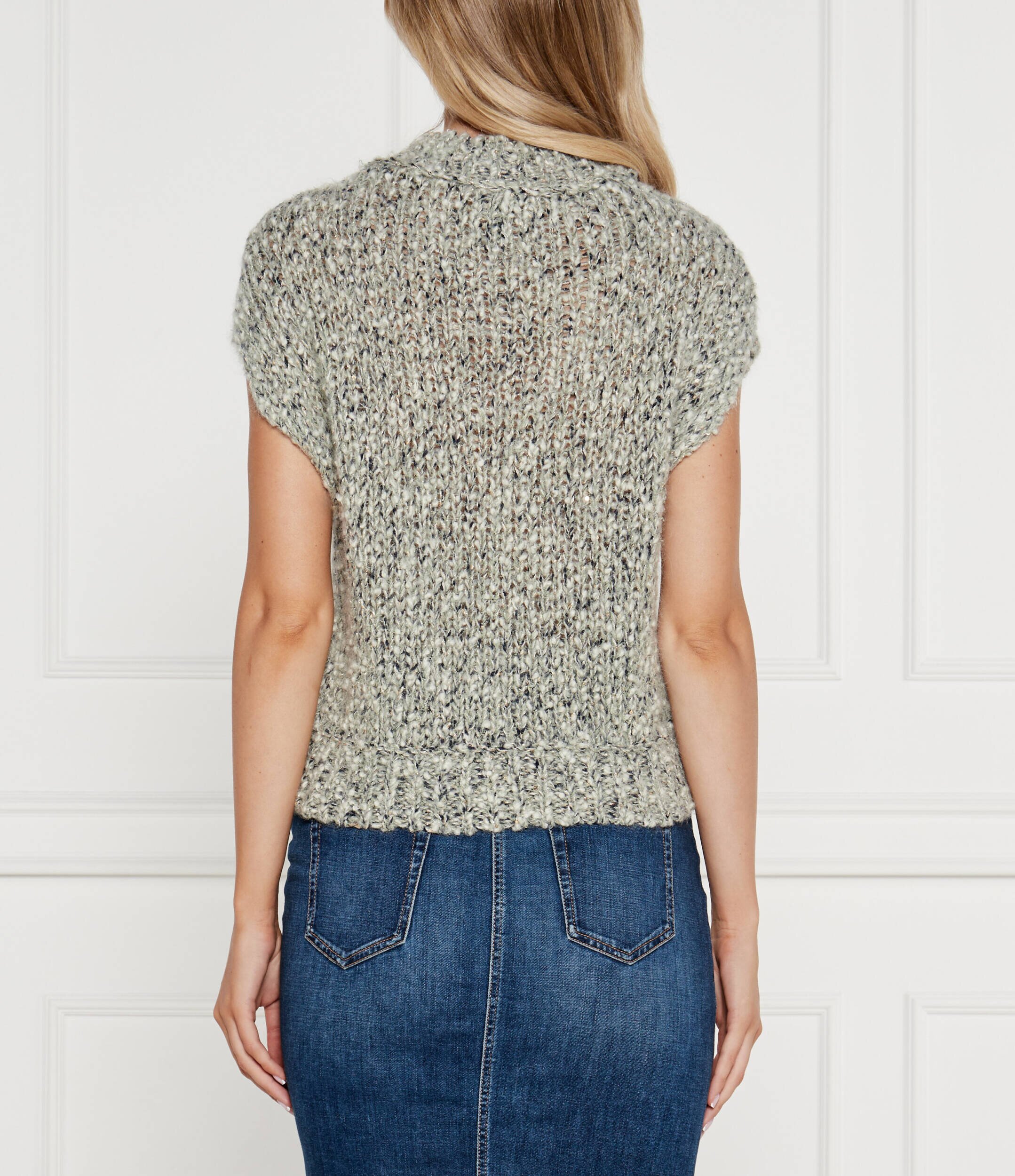 Marc Cain Pulover | Loose fit cu adaos de lână