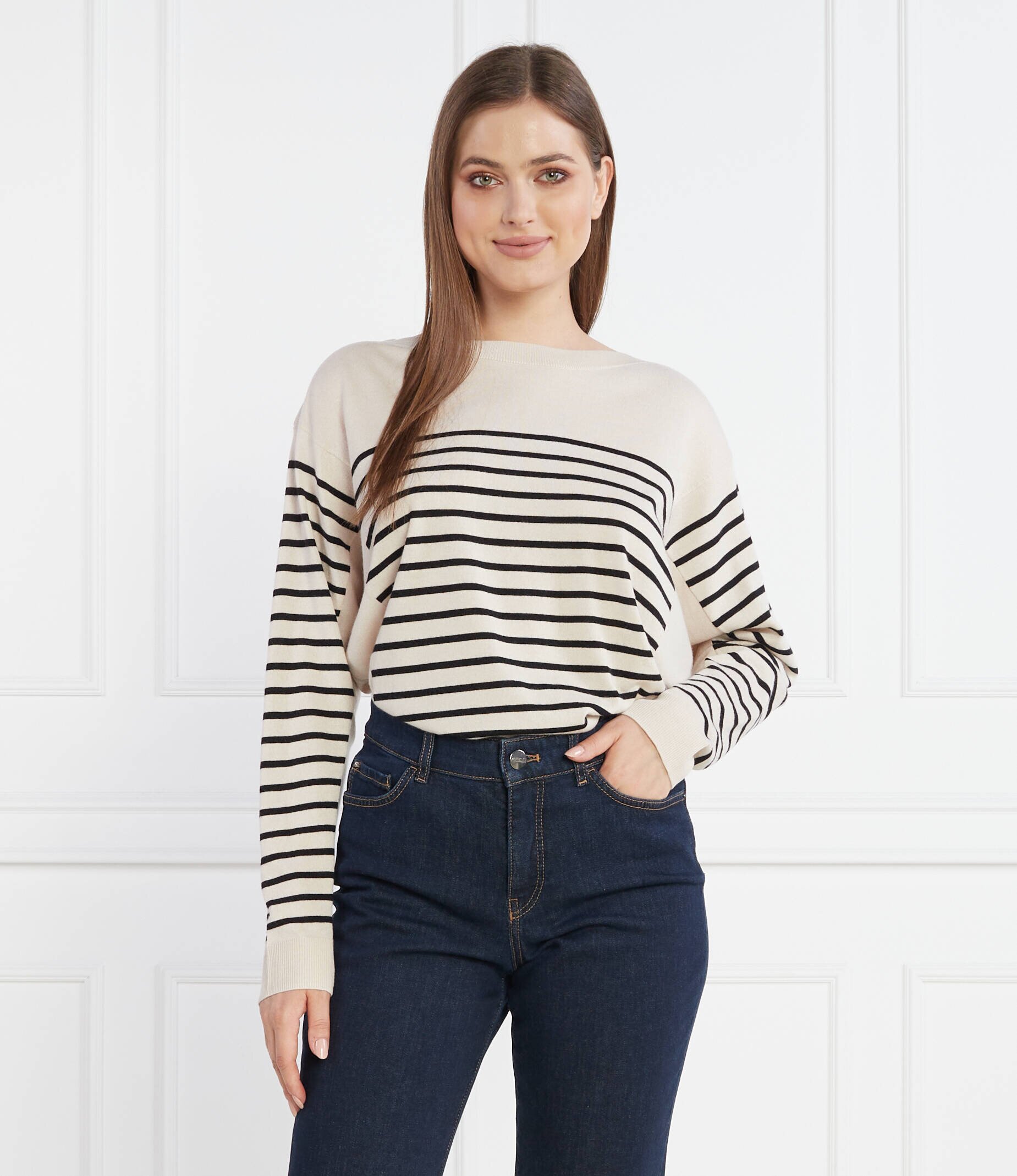 Marc Cain Pulover | Oversize fit cu adaos de lână și cașmir