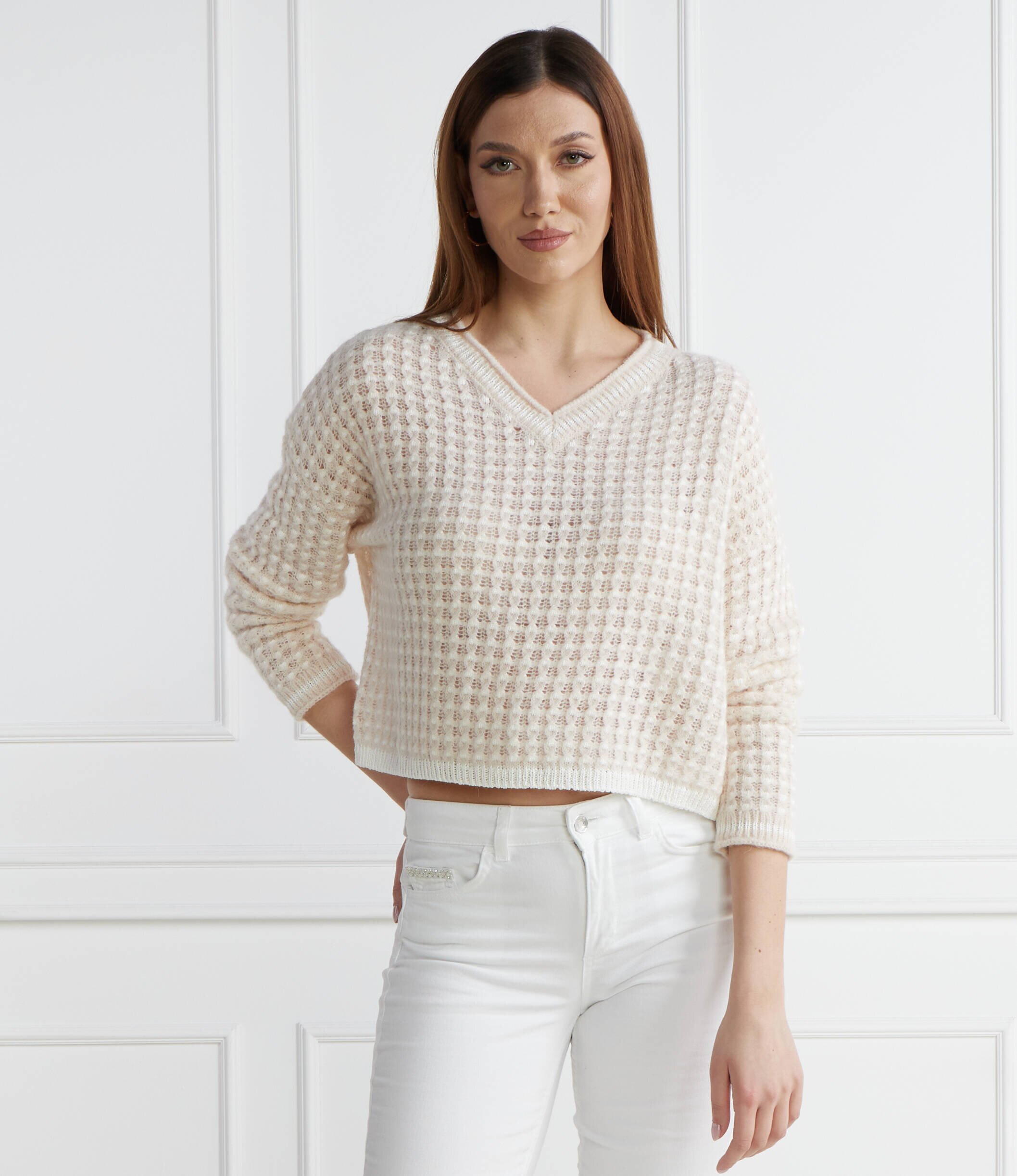 Marc Cain Pulover | Regular Fit cu adaos de lână