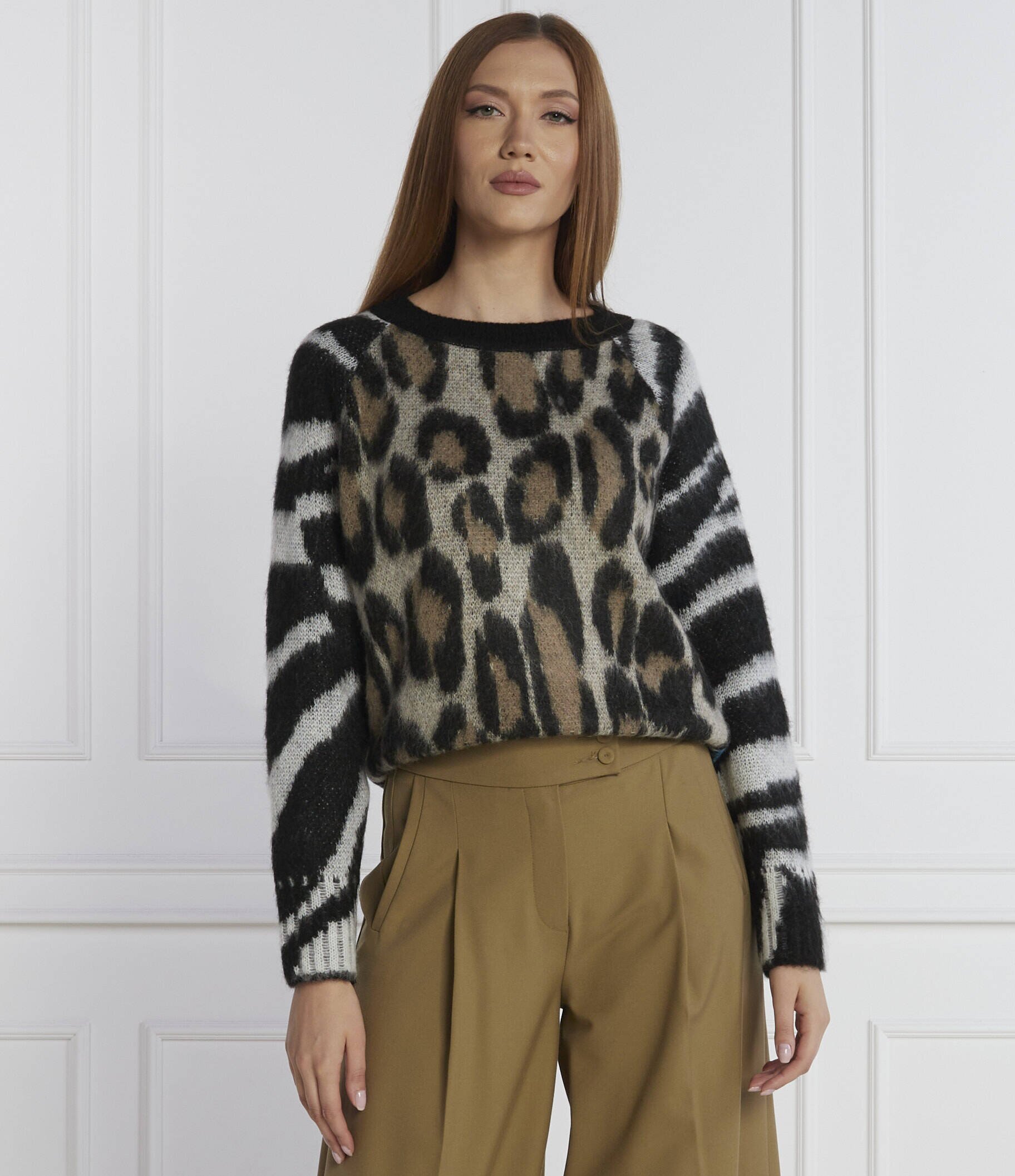 Marc Cain Pulover | Regular Fit cu adaos de lână