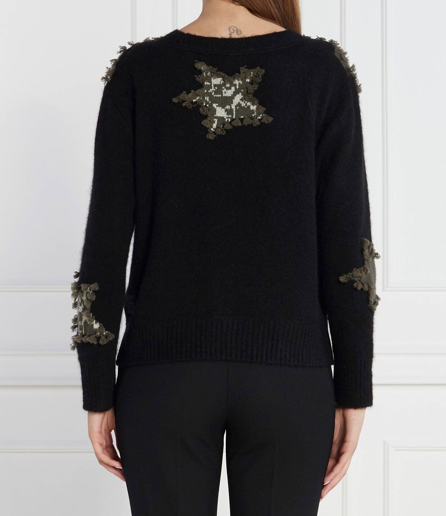 Marc Cain Pulover | Relaxed fit cu adaos de lână