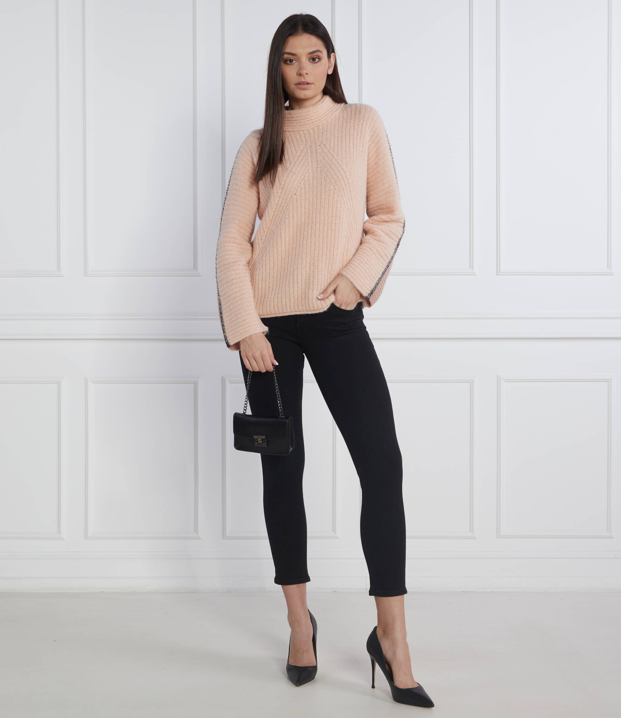 Marc Cain Pulover | Relaxed fit cu adaos de lână