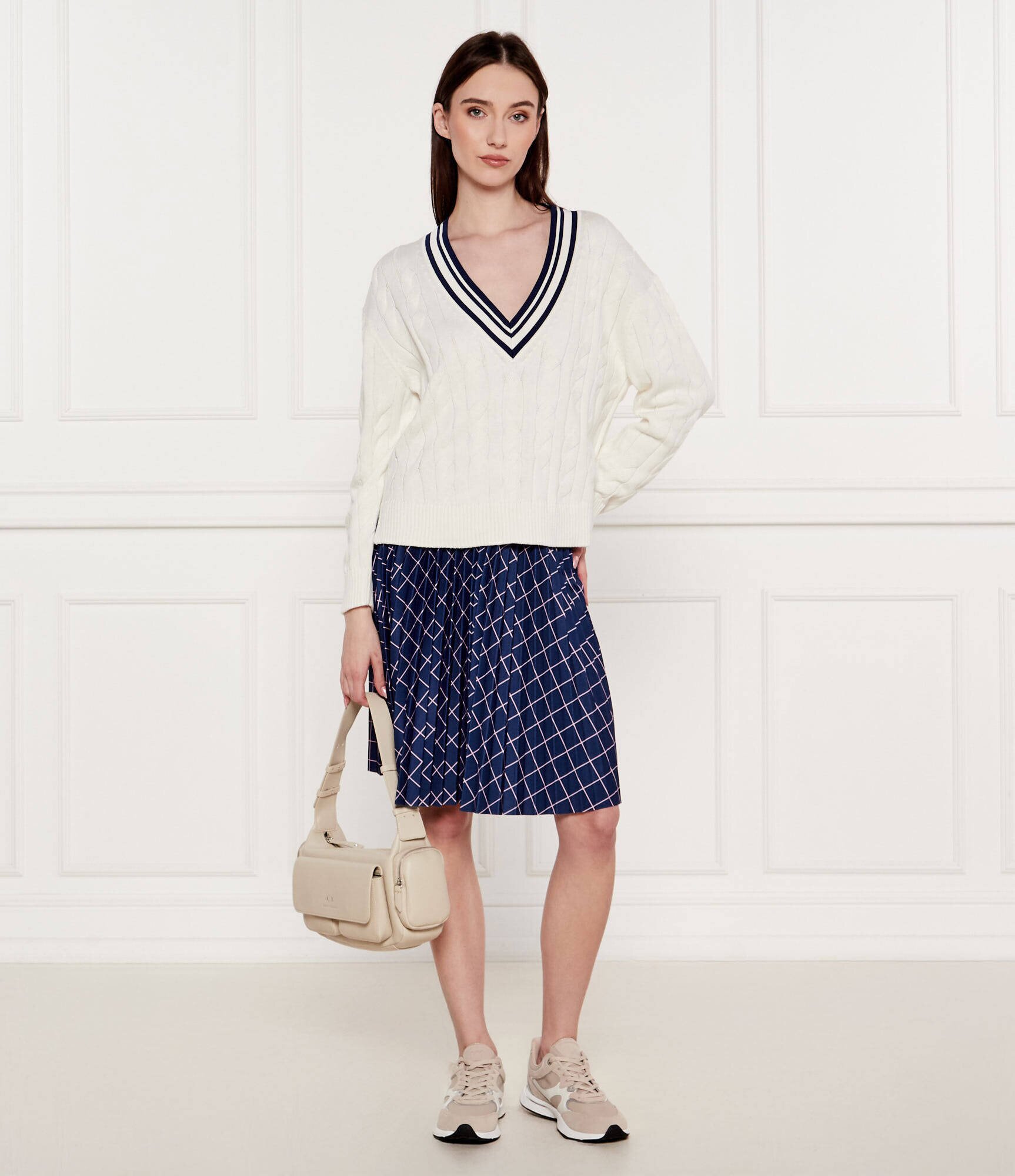 Marc Cain Pulover | Relaxed fit | cu adaos de mătase și cașmir