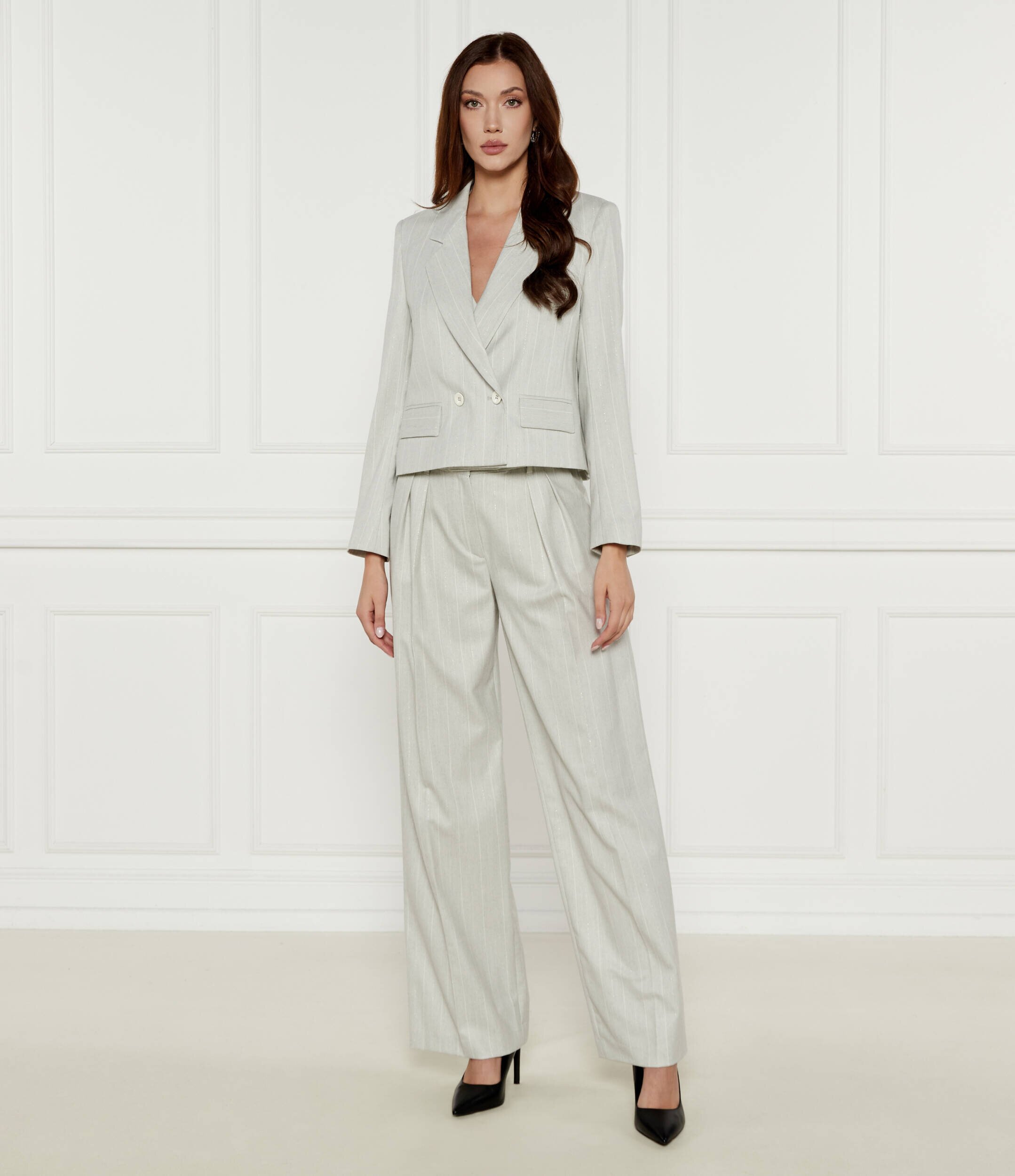 Marc Cain Sacou | Cropped Fit cu adaos de lână