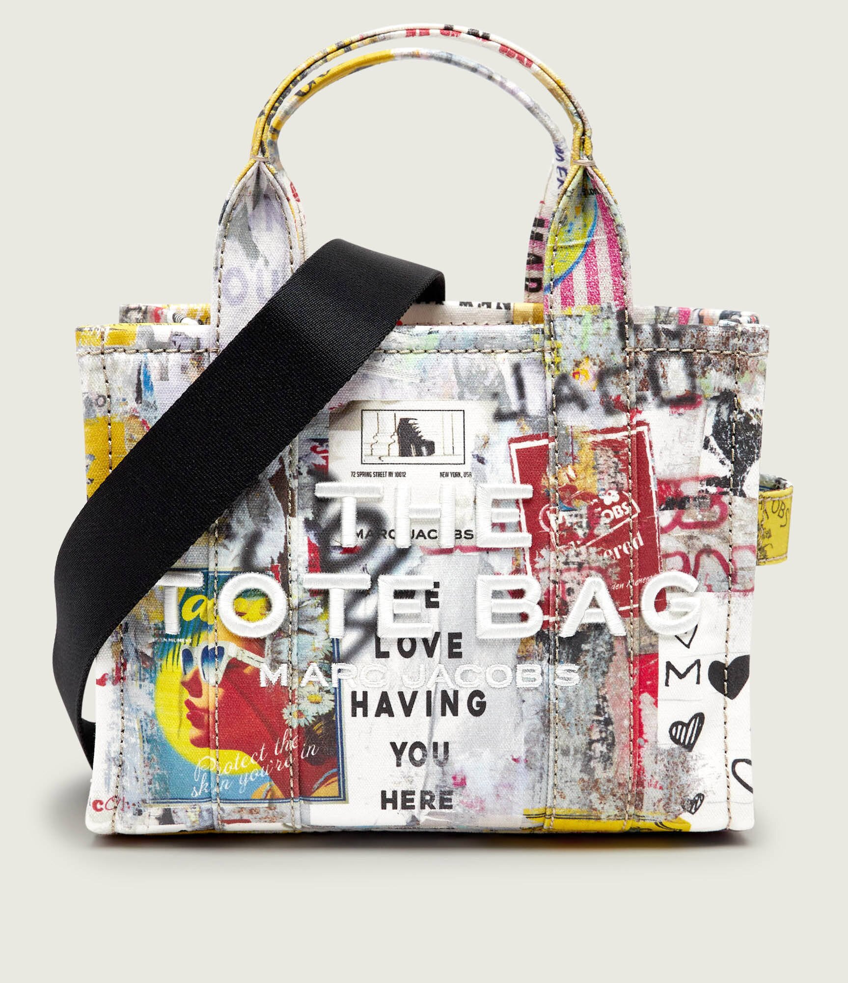 Marc Jacobs Cufăr The Pop Americana Canvas Small Tote Bag