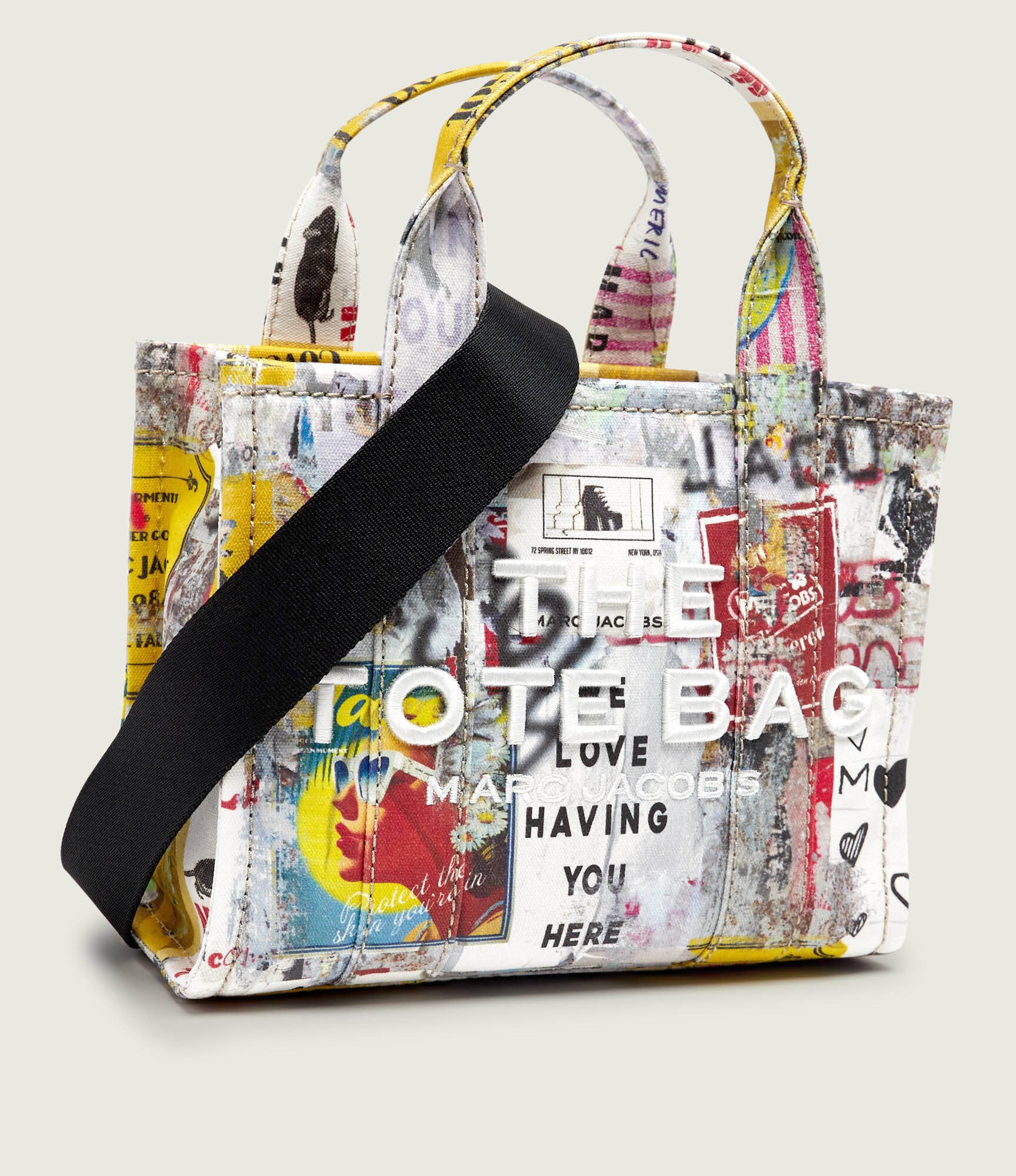 Marc Jacobs Cufăr The Pop Americana Canvas Small Tote Bag