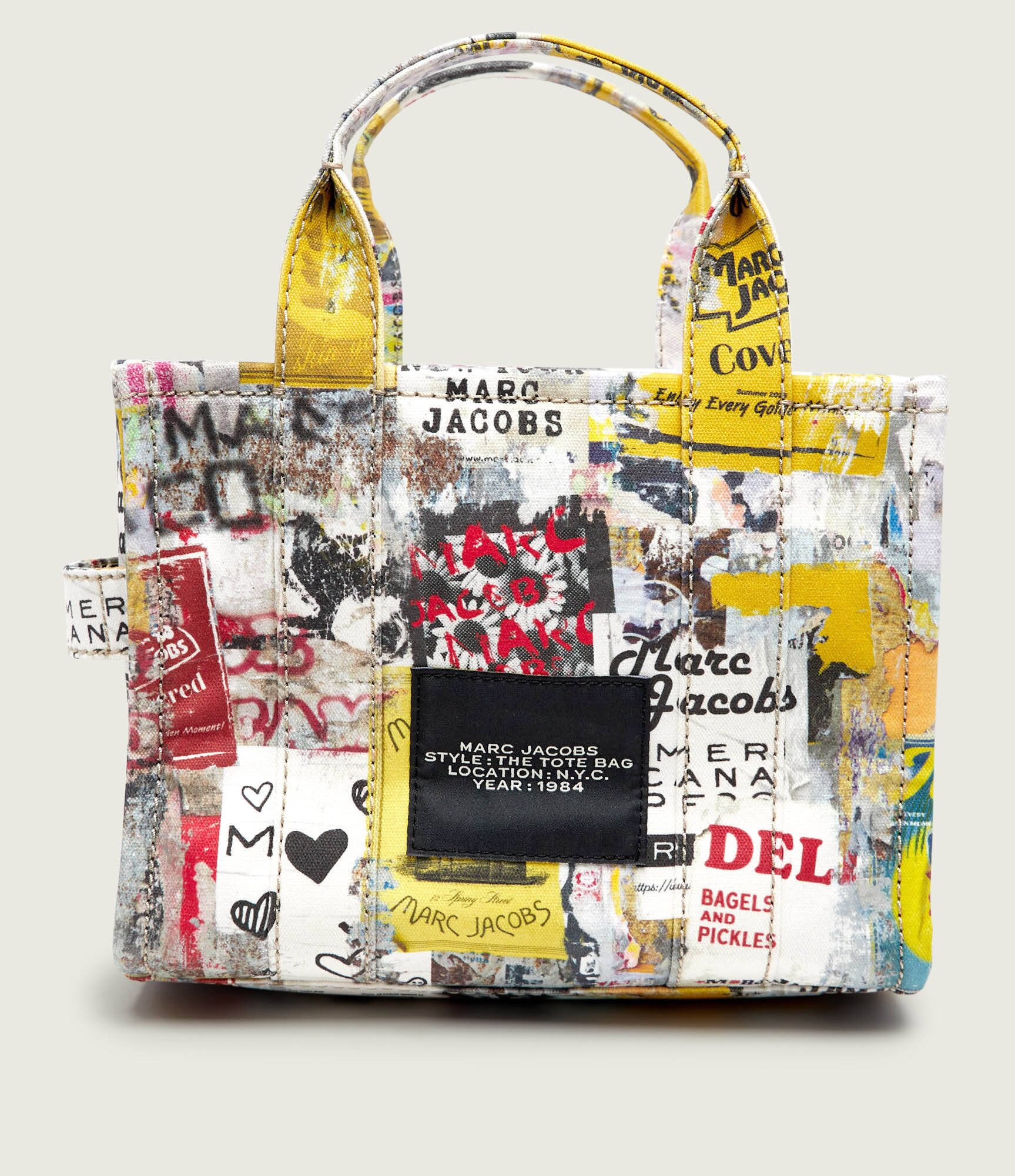 Marc Jacobs Cufăr The Pop Americana Canvas Small Tote Bag