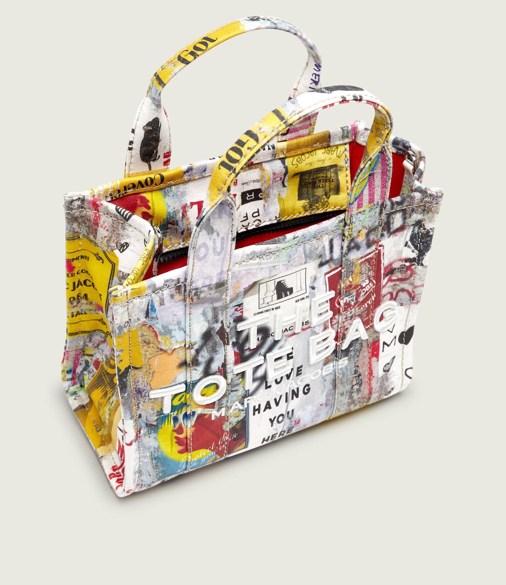 Marc Jacobs Cufăr The Pop Americana Canvas Small Tote Bag