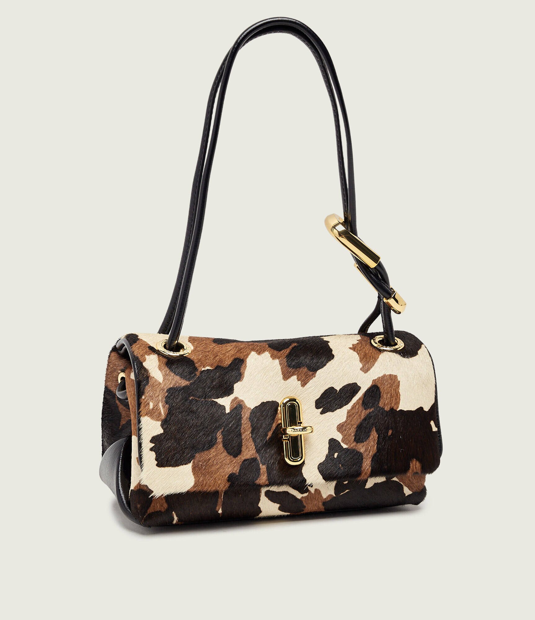 Marc Jacobs De piele geantă pe umăr The Cow Haircalf Mini Dual Shoulder Bag