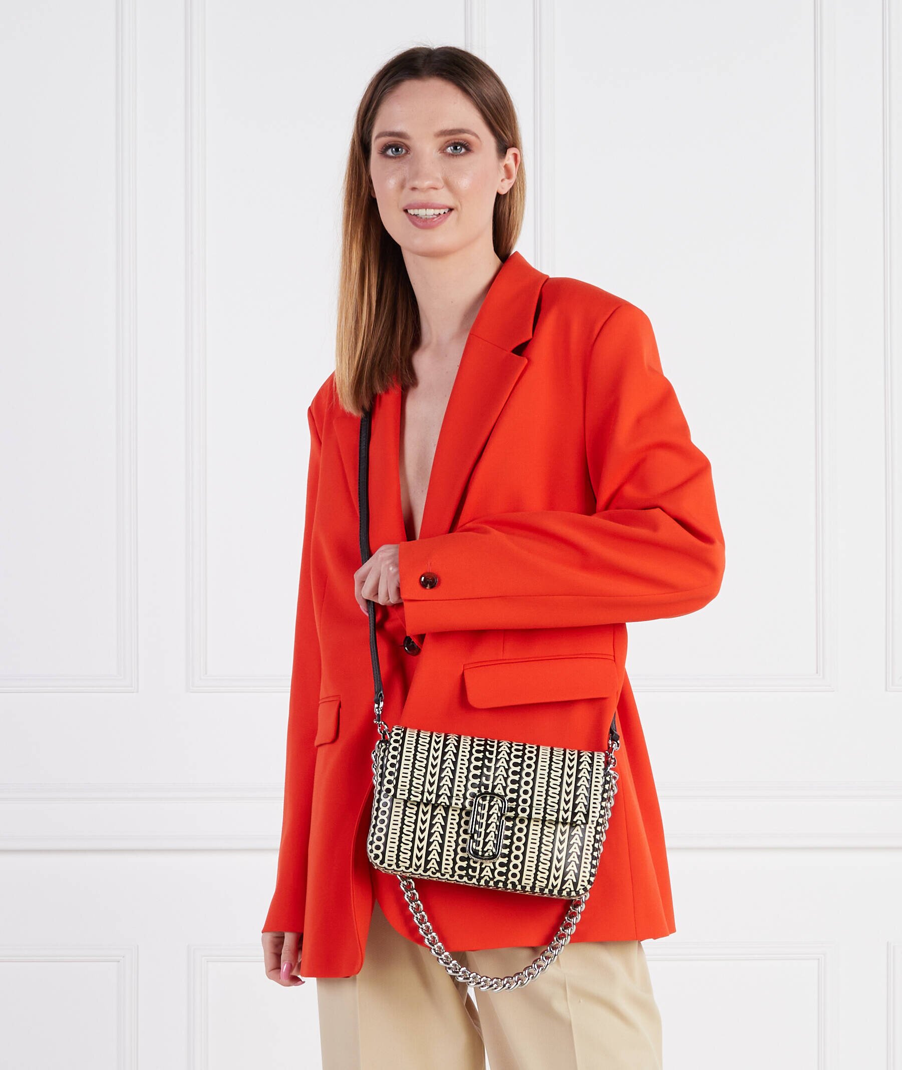 Marc Jacobs De piele geantă pe umăr The Monogram J Marc Shoulder Bag