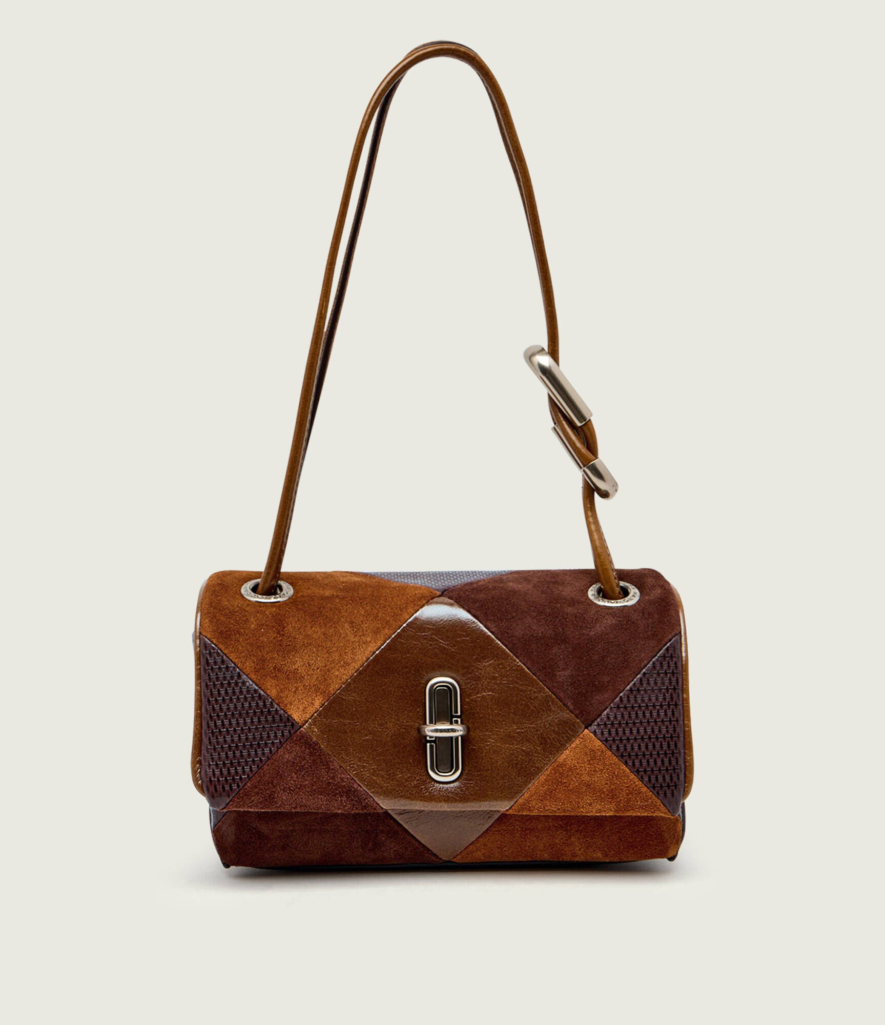 Marc Jacobs De piele geantă pe umăr The Suede Patchwork Mini Dual | piele întoarsă
