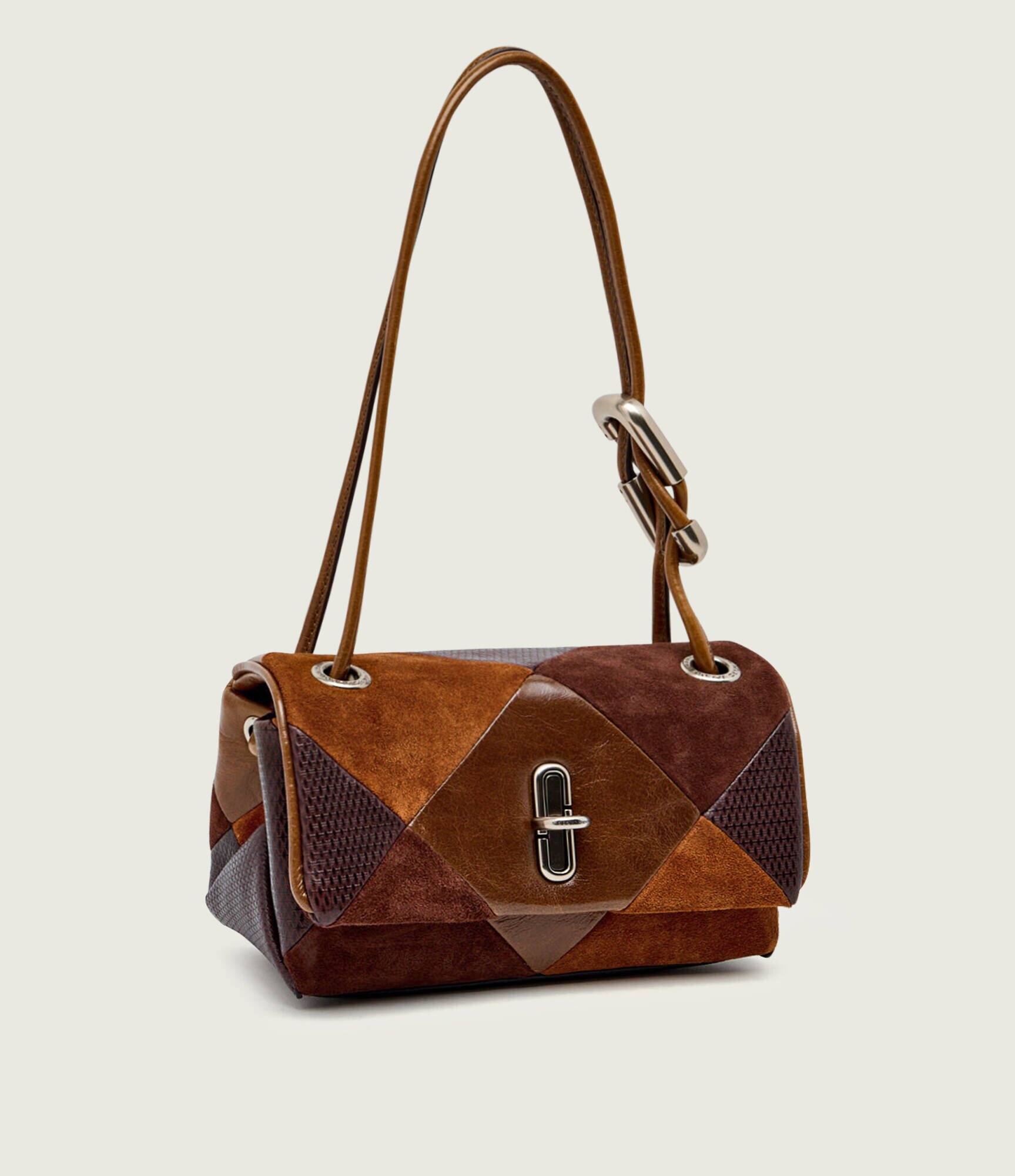 Marc Jacobs De piele geantă pe umăr The Suede Patchwork Mini Dual | piele întoarsă