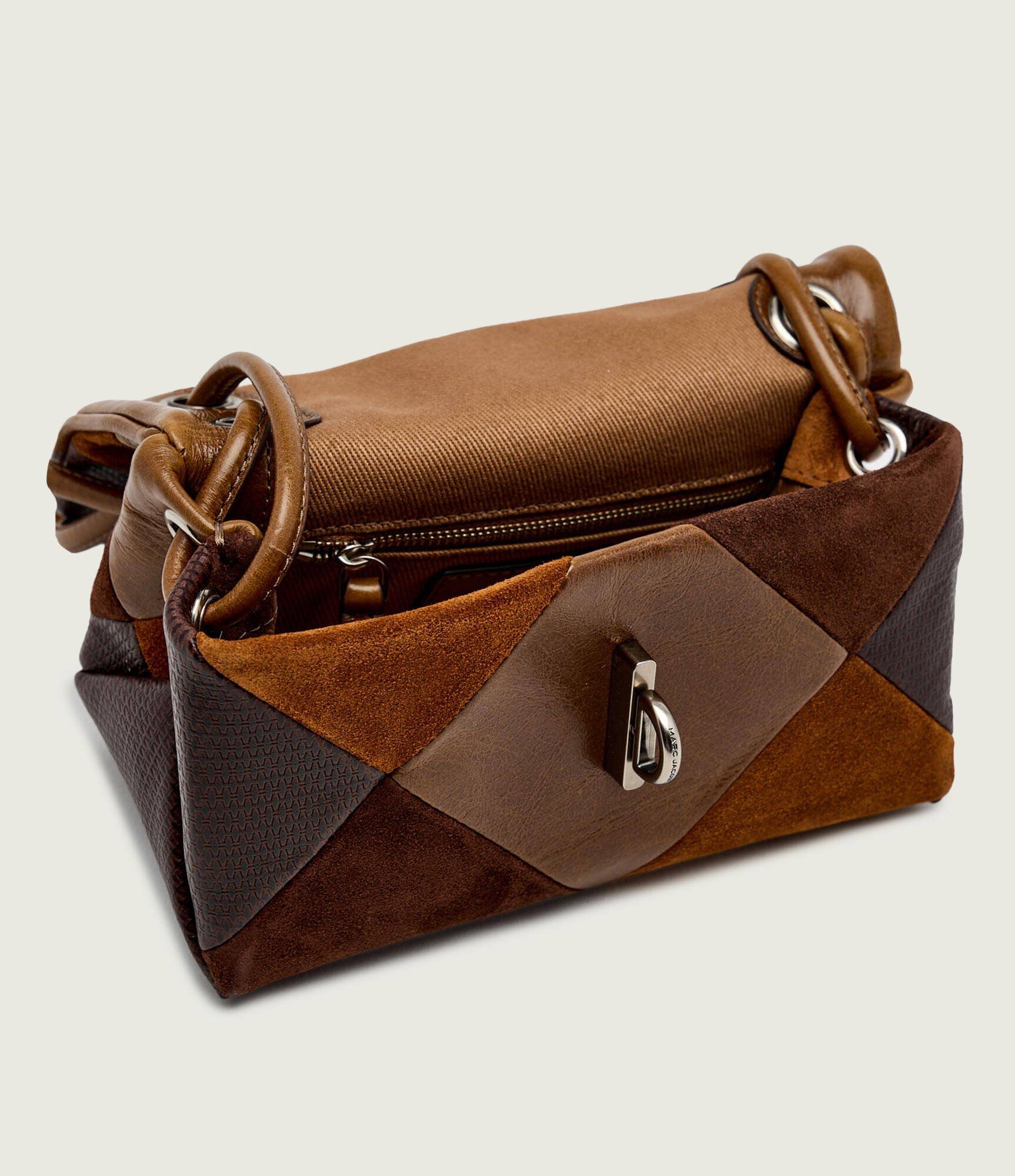 Marc Jacobs De piele geantă pe umăr The Suede Patchwork Mini Dual | piele întoarsă