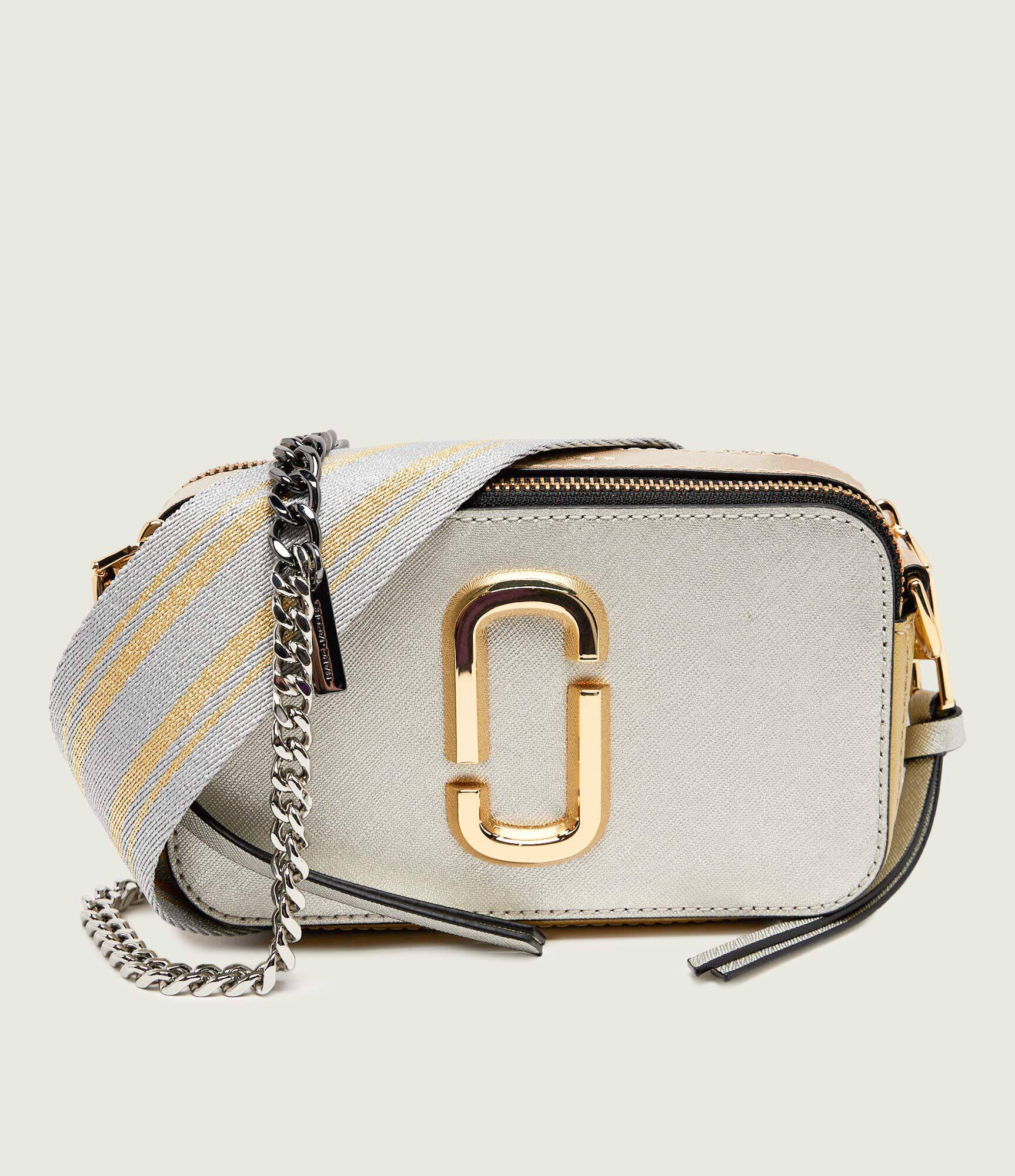 Marc Jacobs De piele geantă poștaș Metallic Cb Chain Snapshot