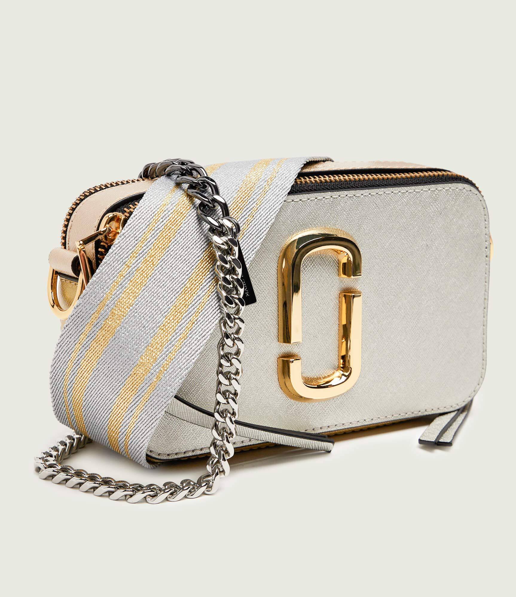 Marc Jacobs De piele geantă poștaș Metallic Cb Chain Snapshot