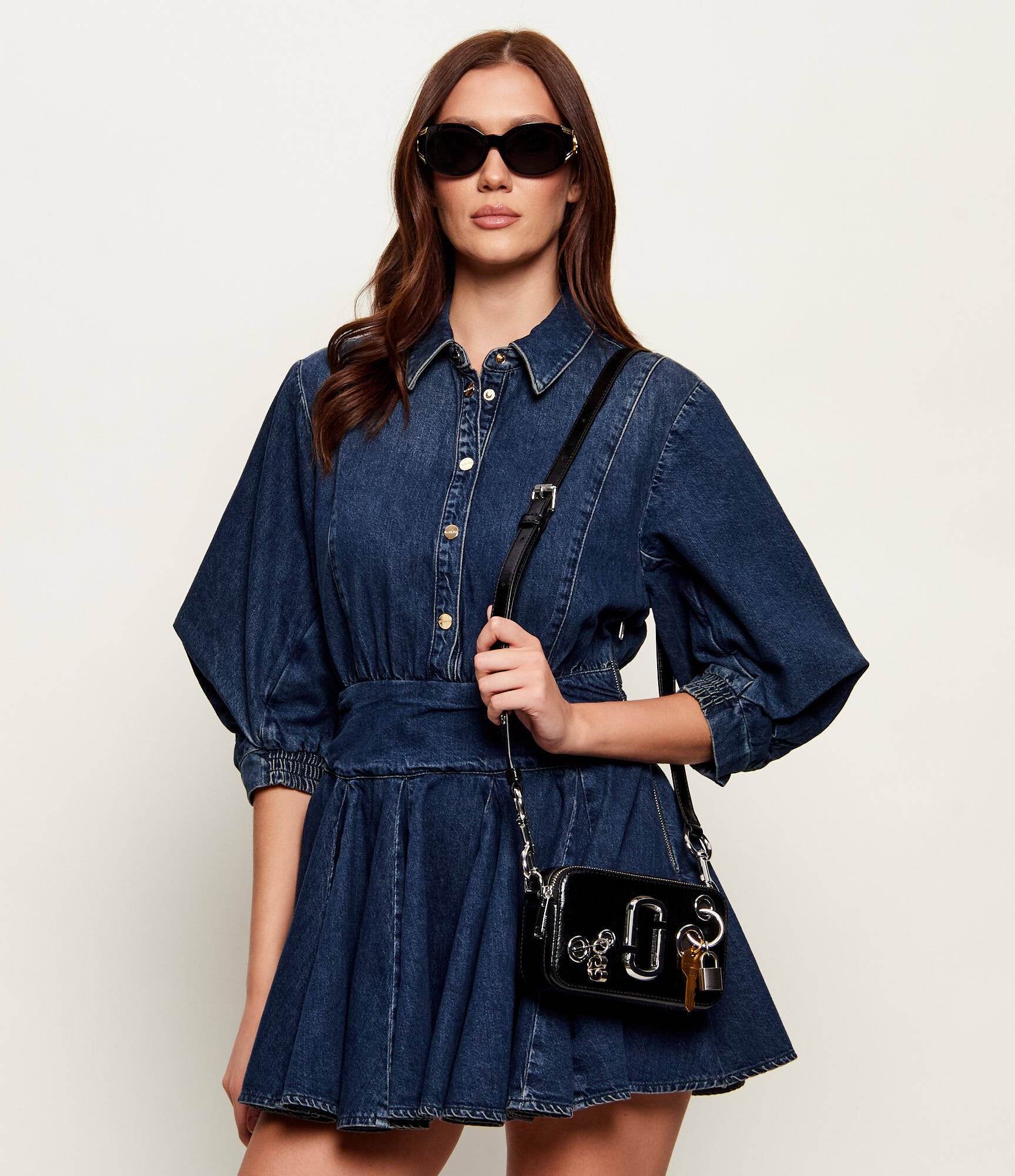 Marc Jacobs De piele geantă poștaș The Grommet Charm Snapshot