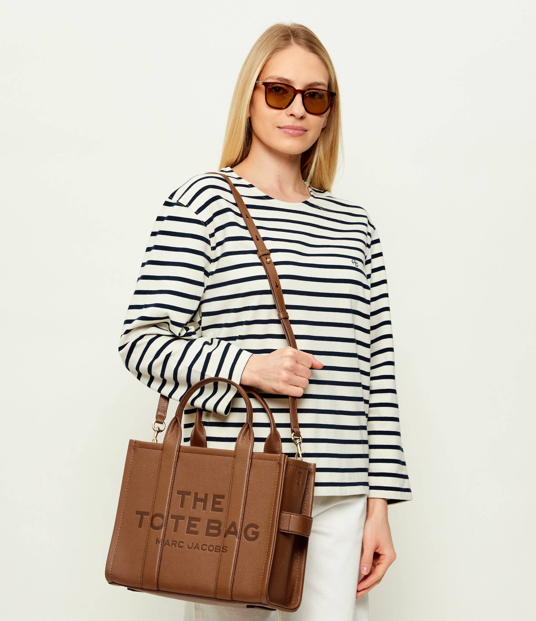 Marc Jacobs De piele geantă shopper THE LEATHER MEDIUM TOTE