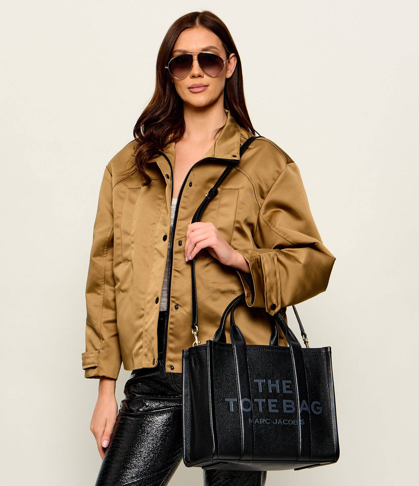 Marc Jacobs De piele geantă shopper THE LEATHER MEDIUM TOTE