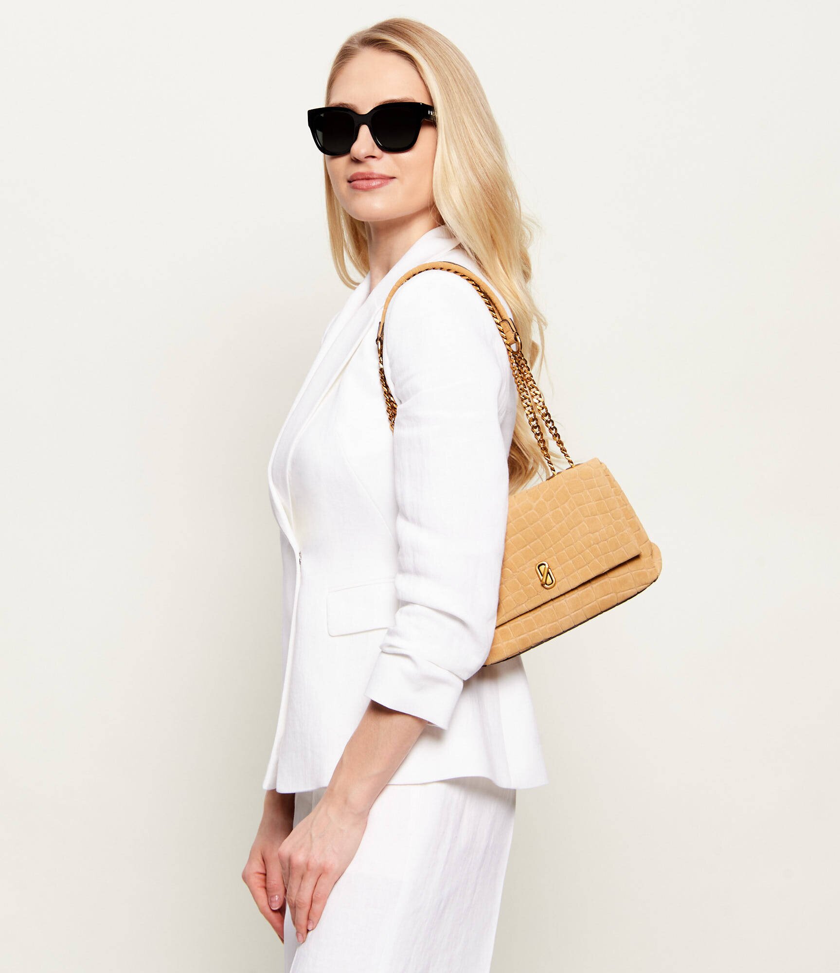 Marc Jacobs Geantă pe umăr THE CROC SLIM DUAL | piele întoarsă