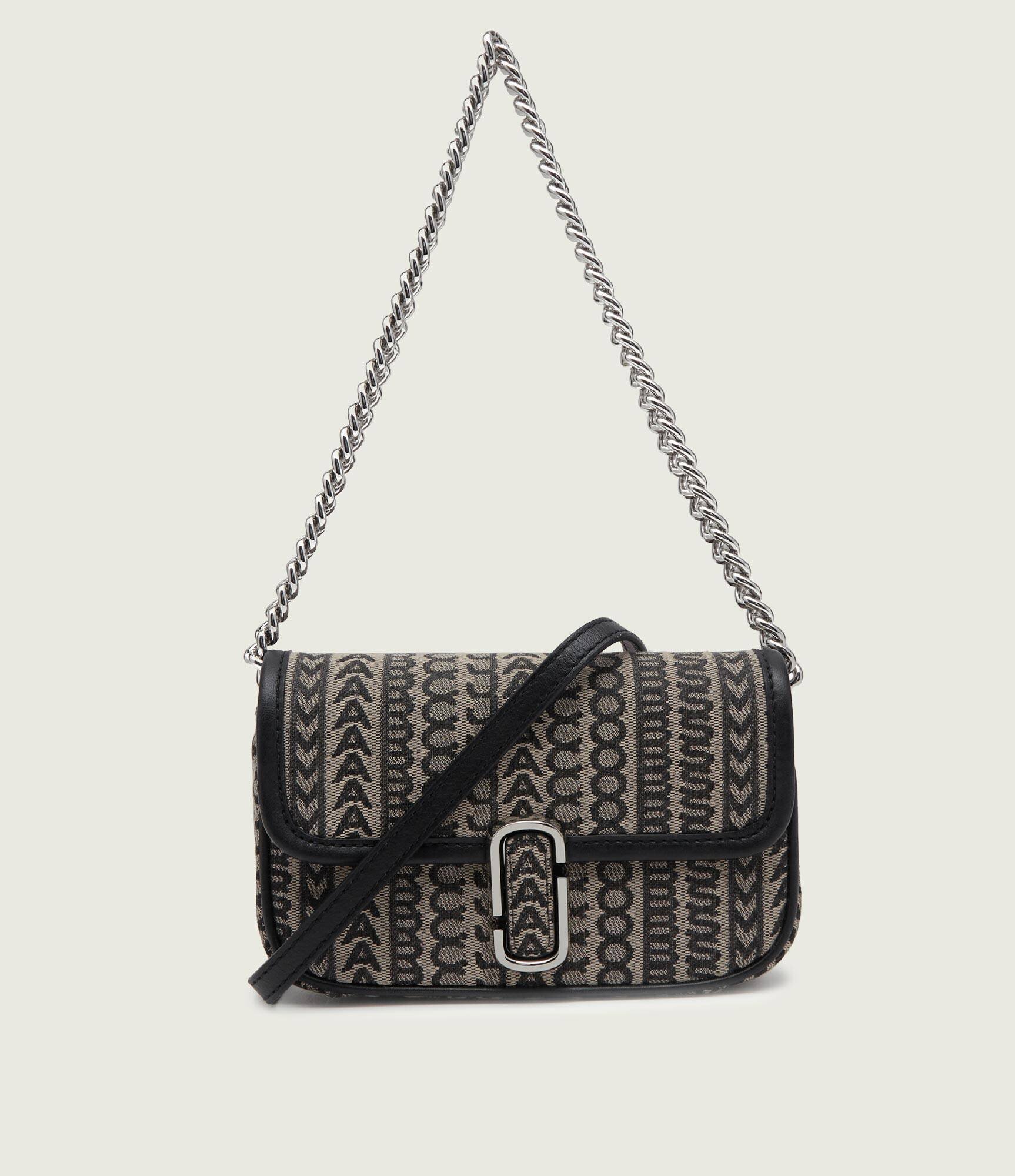 Marc Jacobs Geantă pe umăr THE MONOGRAM J MARC MINI cu adaos de piele