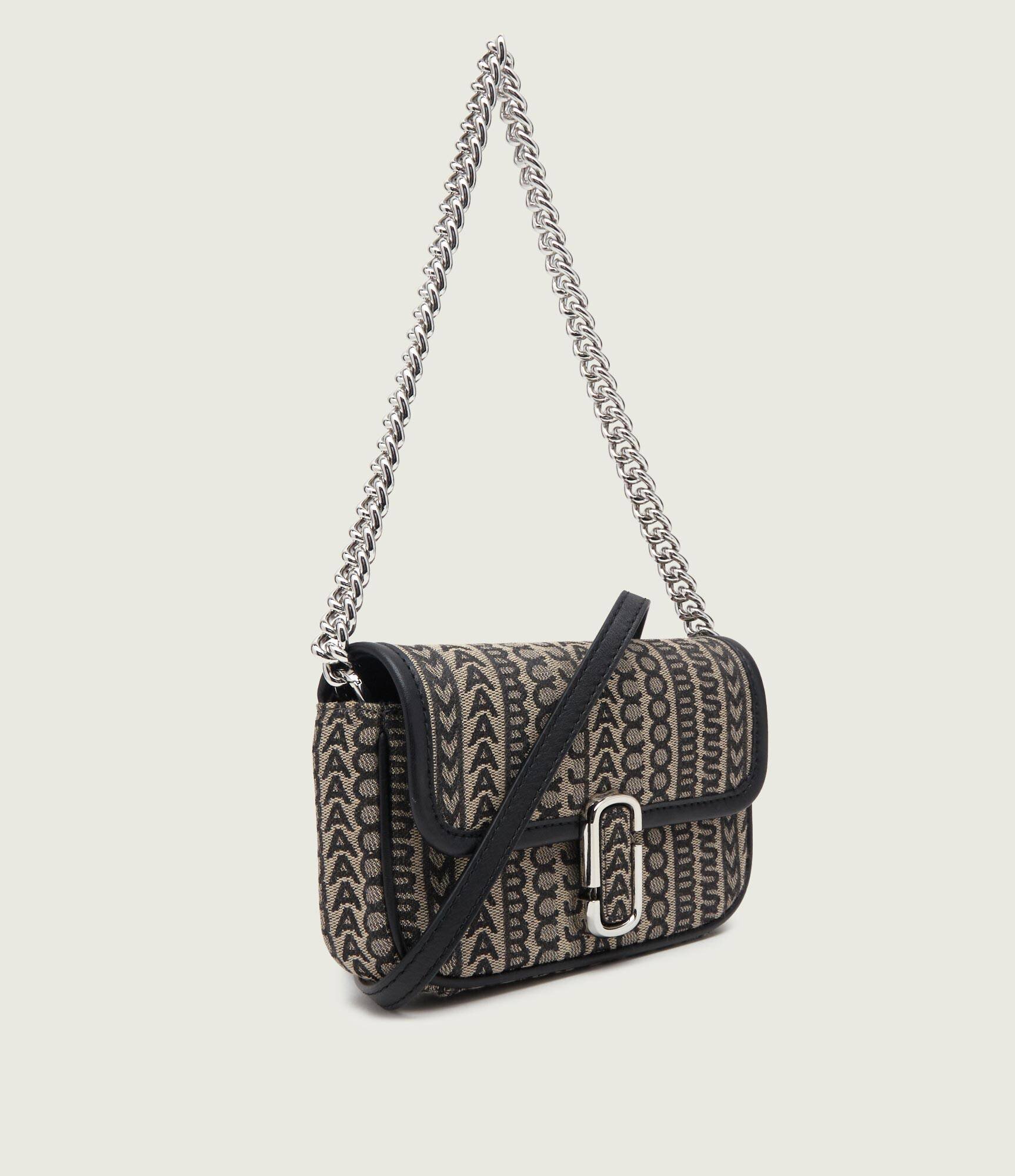 Marc Jacobs Geantă pe umăr THE MONOGRAM J MARC MINI cu adaos de piele