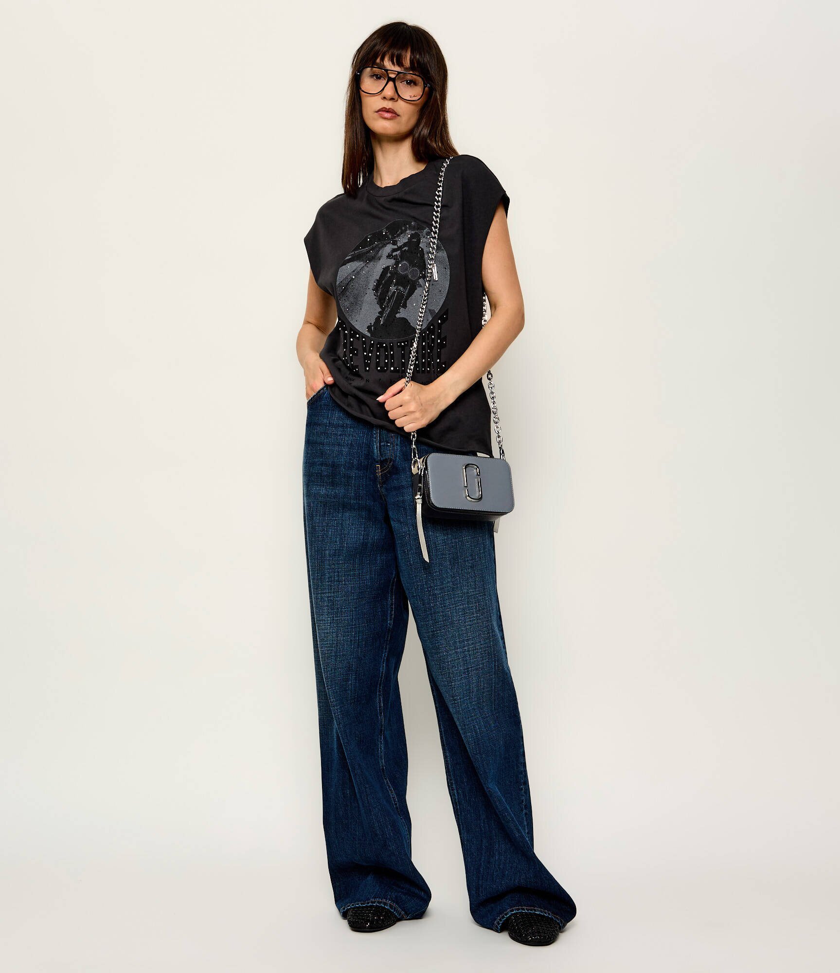 Marc Jacobs Geantă poștaș The Colorblock Chain Snapshot