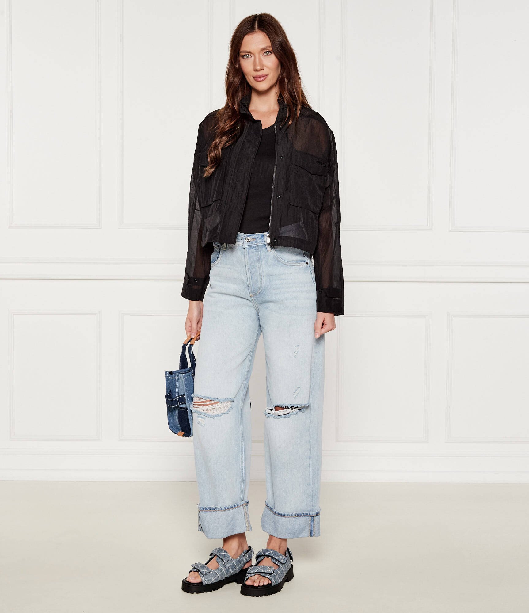 Marc Jacobs Sandale Sunny cu adaos de piele