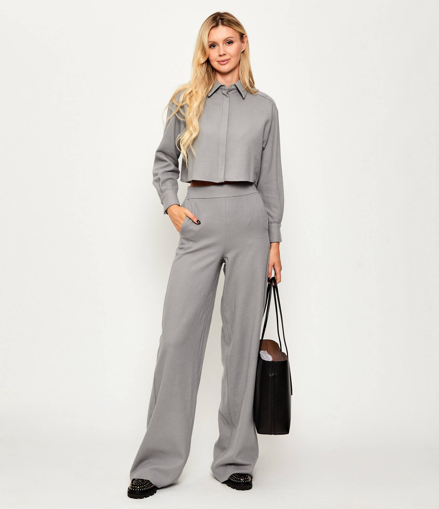 Marella De lână cămașă Livia | Cropped Fit