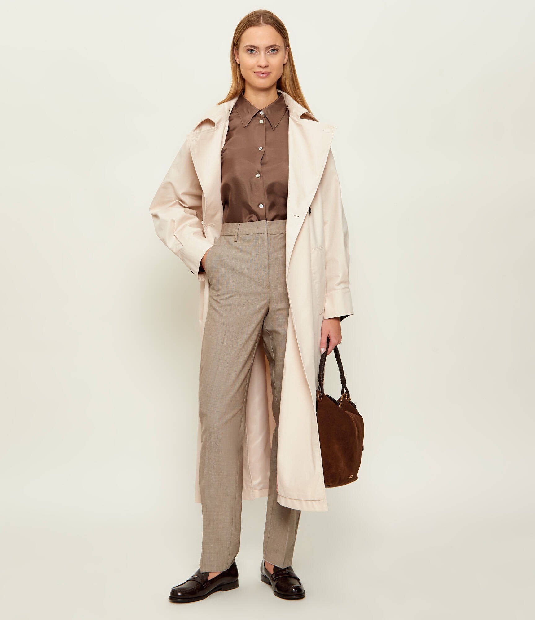 Marella De lână pantaloni MLLGOLFO | Relaxed fit cu adaos de mătase