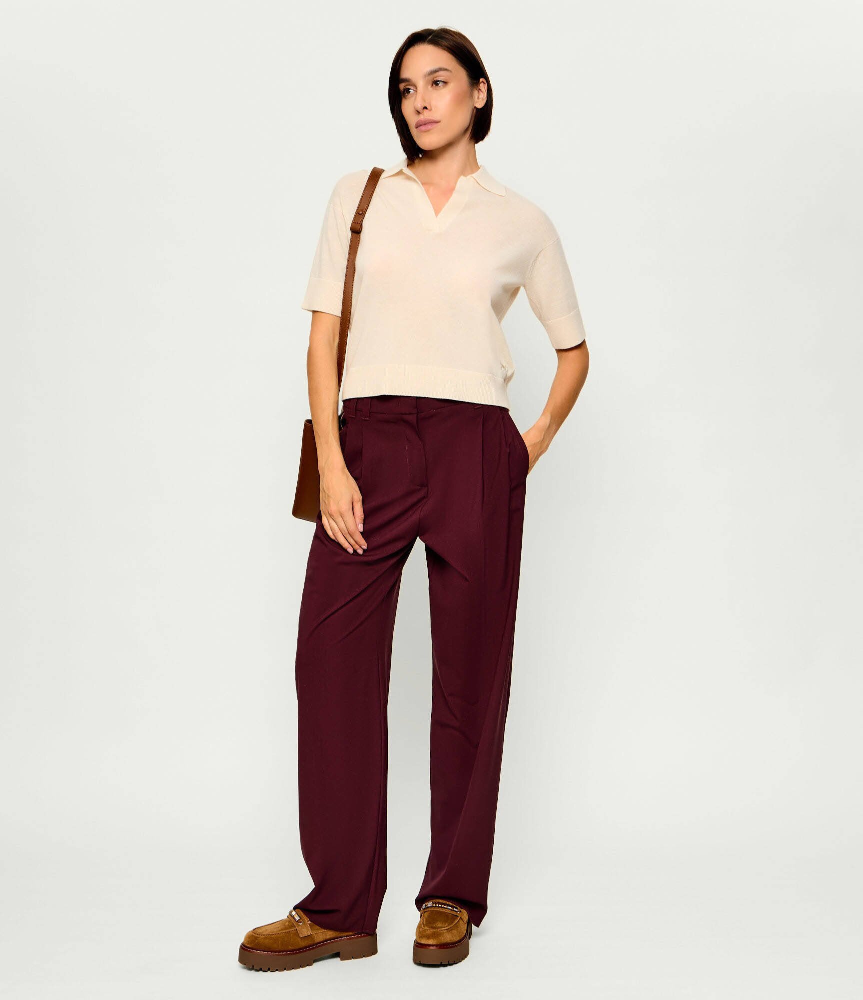 Marella De lână pantaloni Mllodino | Relaxed fit