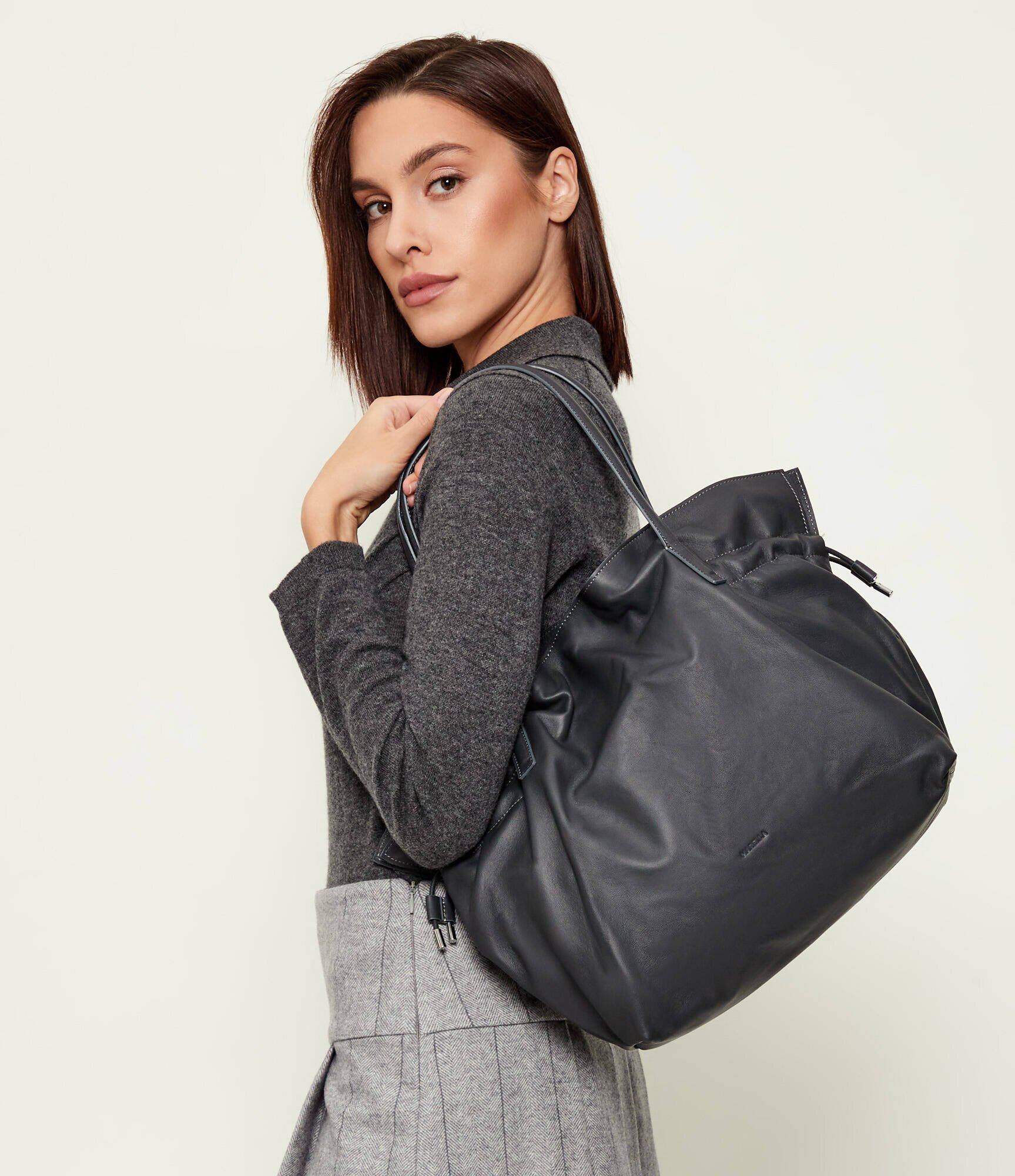 Marella De piele geantă tip sac IMPATTO
