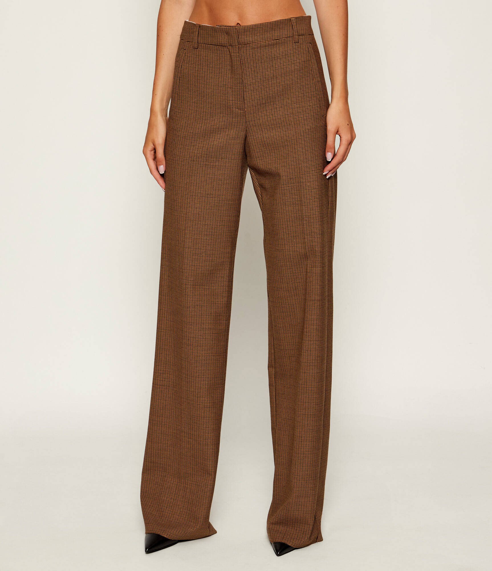 Marella Pantaloni Tales | Straight fit cu adaos de lână