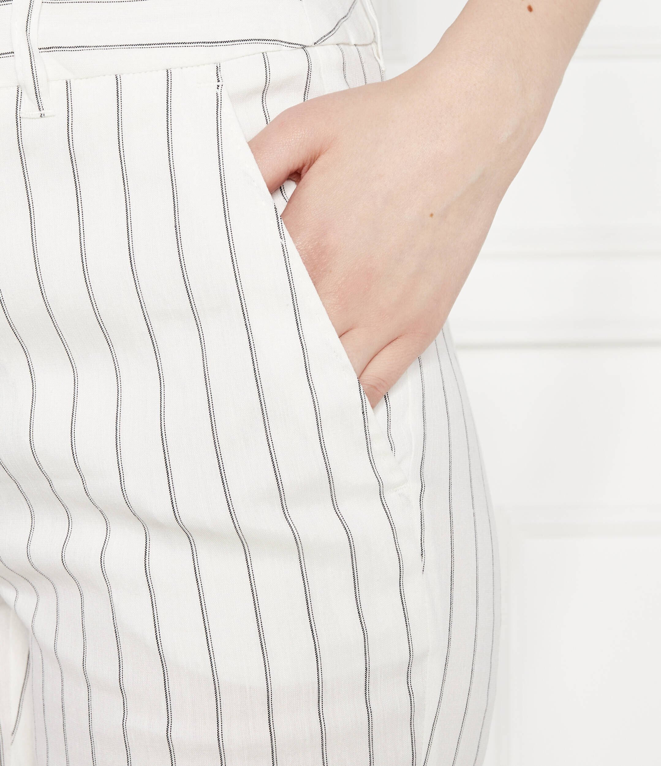 Marella Pantaloni ULIVO | flare fit | cu adaos de in