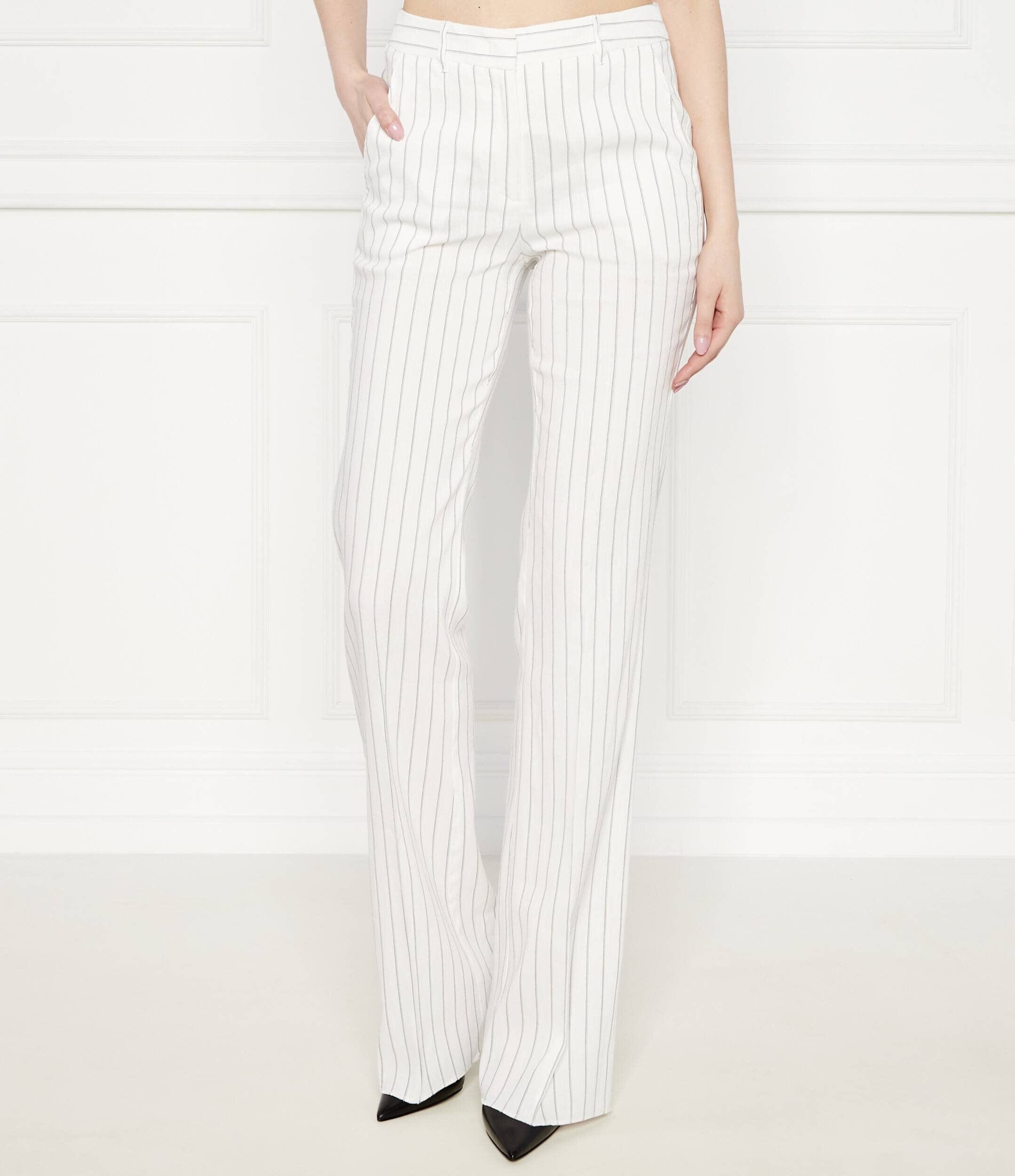 Marella Pantaloni ULIVO | flare fit | cu adaos de in